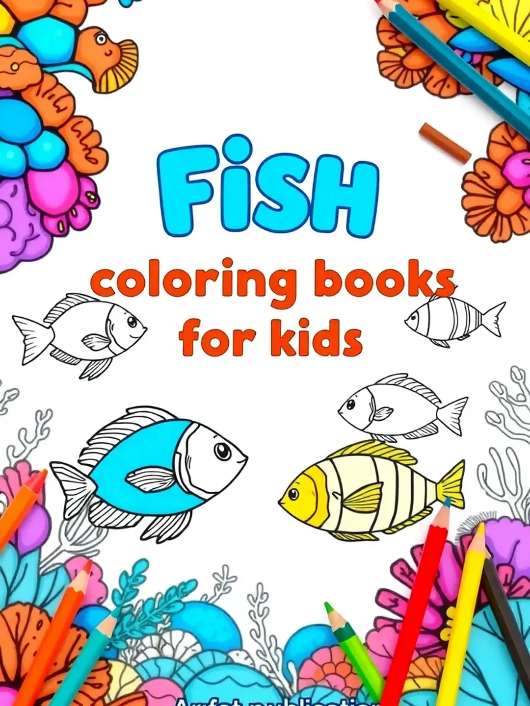 Fish Coloring Book for Kids | Cute Easy Ocean Pages