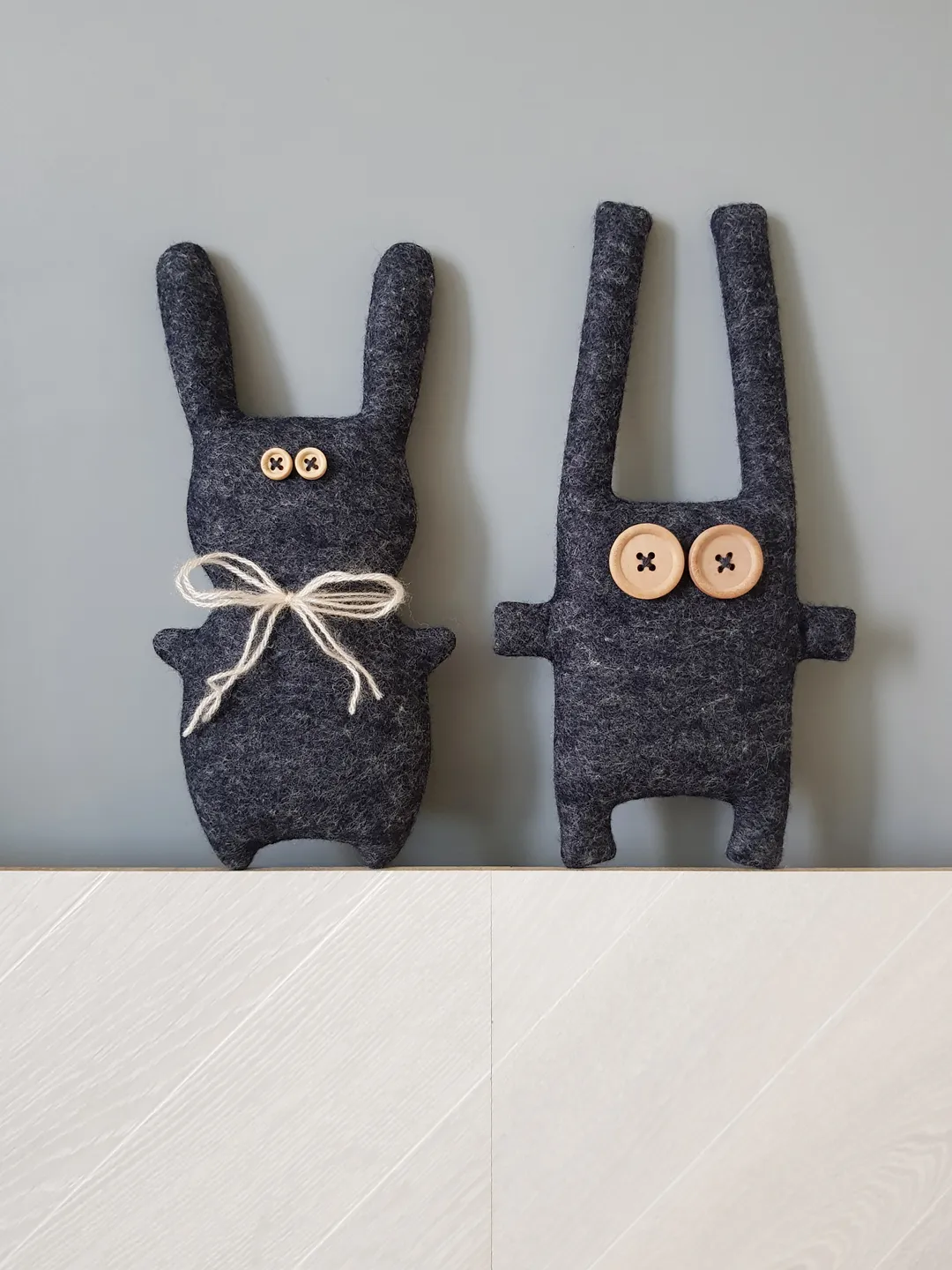 Felt Rabbit sewing pattern PDF, digital tutorial in English, Felt doll diy