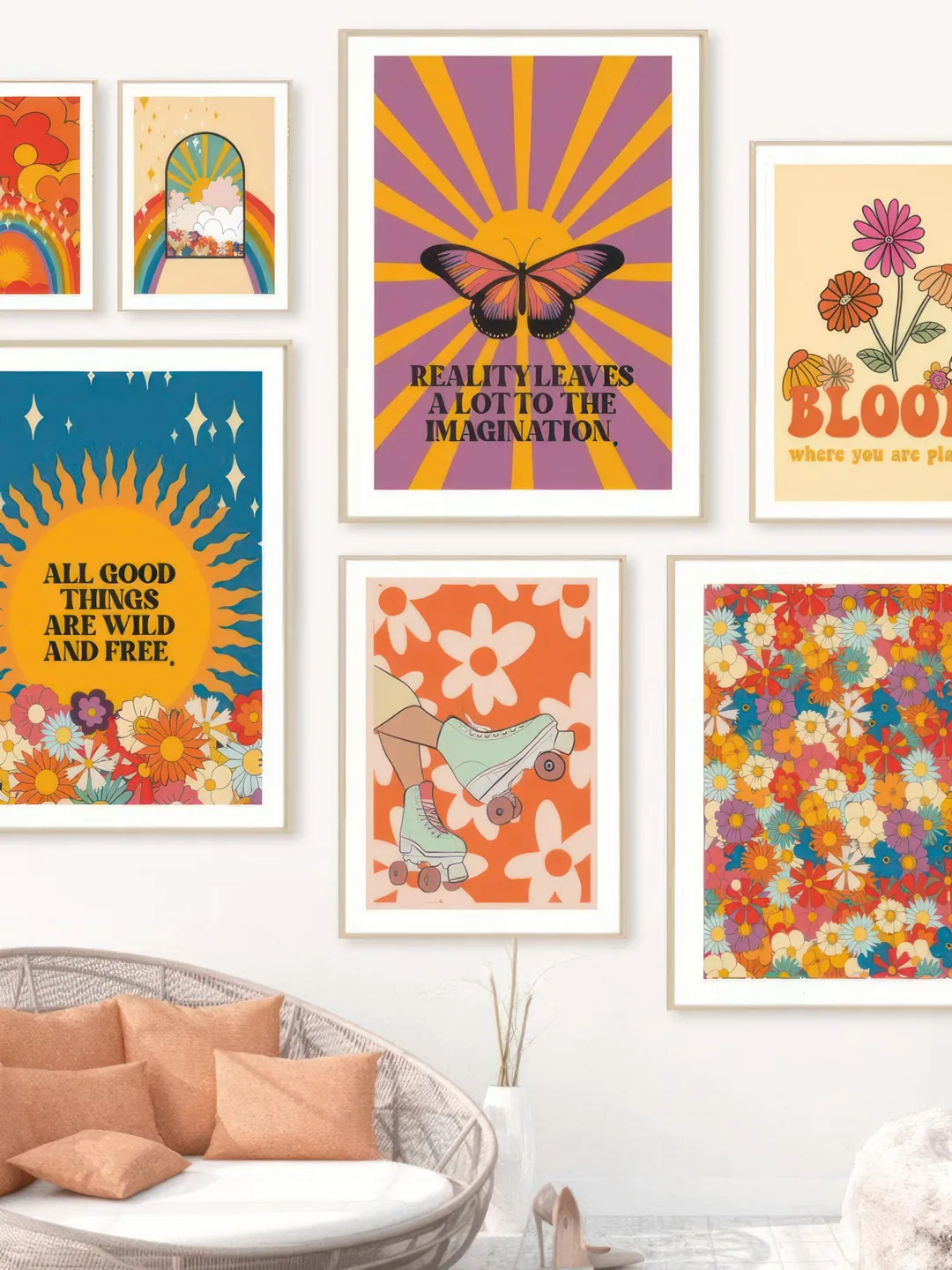 Good Things Retro Quote Wall Print Quote Wall Art Digital Print Download Digital Download Wall Print Retro Wall Decor Printable Wall Art