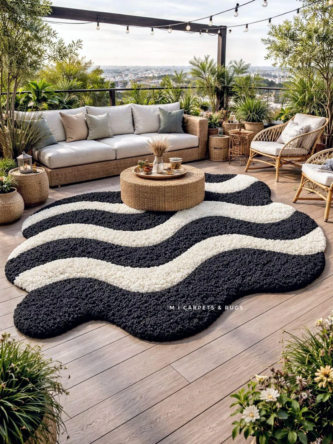Hand-Tufted Wool rug - Modern area rug - soft handmade Carpet - Living ...