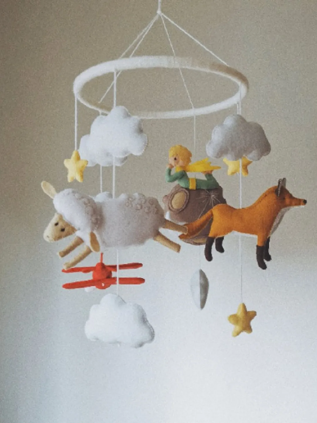 The Little Prince baby mobile, Nursery mobile neutral, Crib mobile