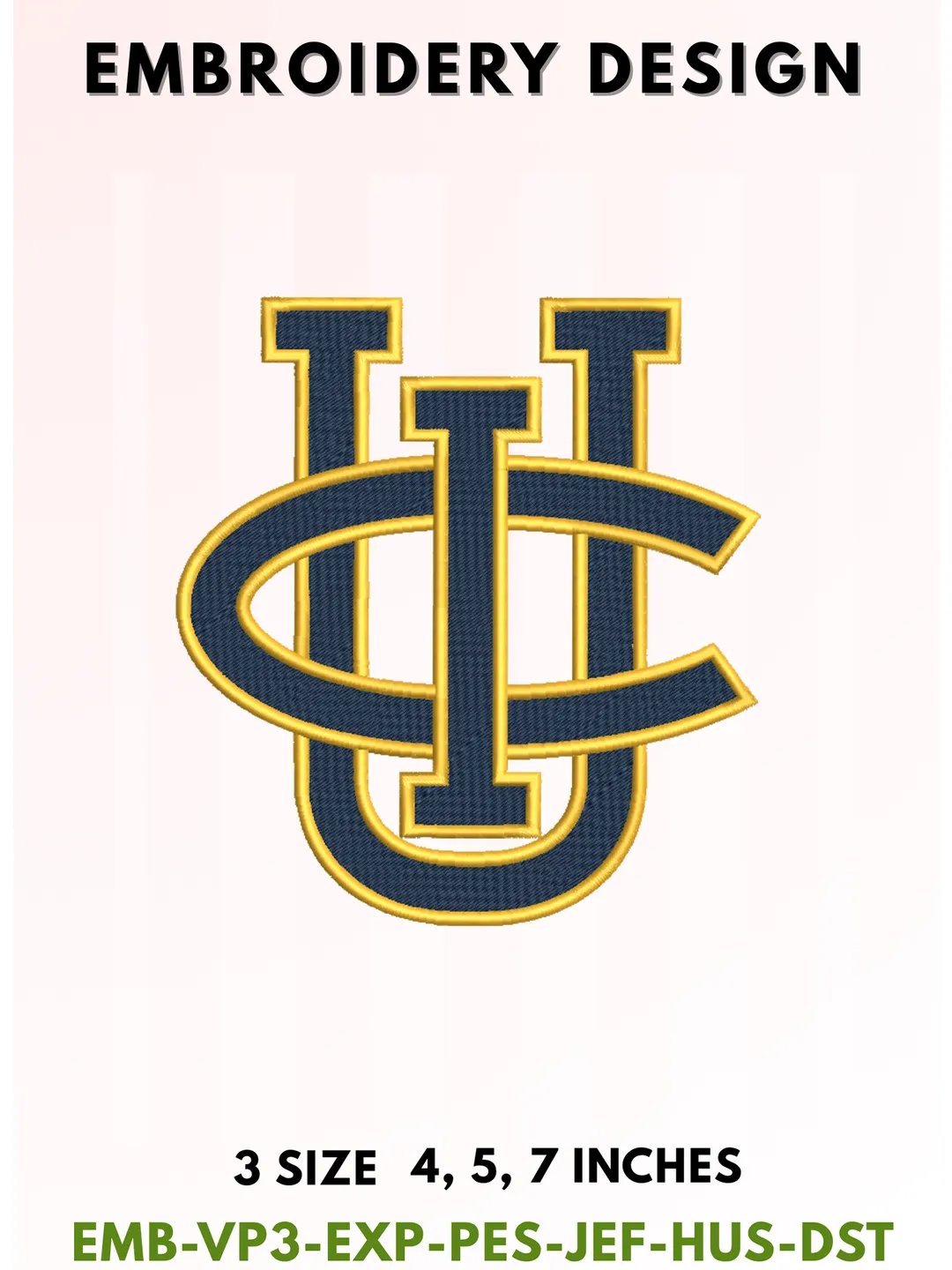 Anteater Football Embroidery Design, College Sports Embroidery Files, Sports Machine Embroidery Files, 3 Sizes, Instant Download