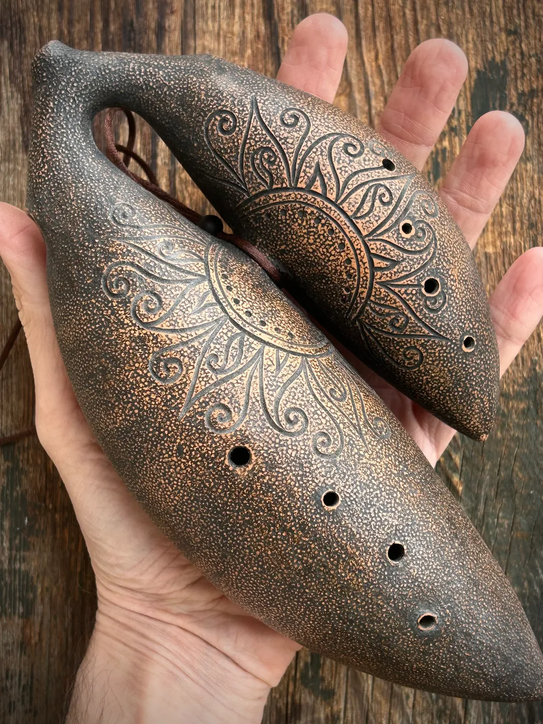 Double polyphonic ocarina 