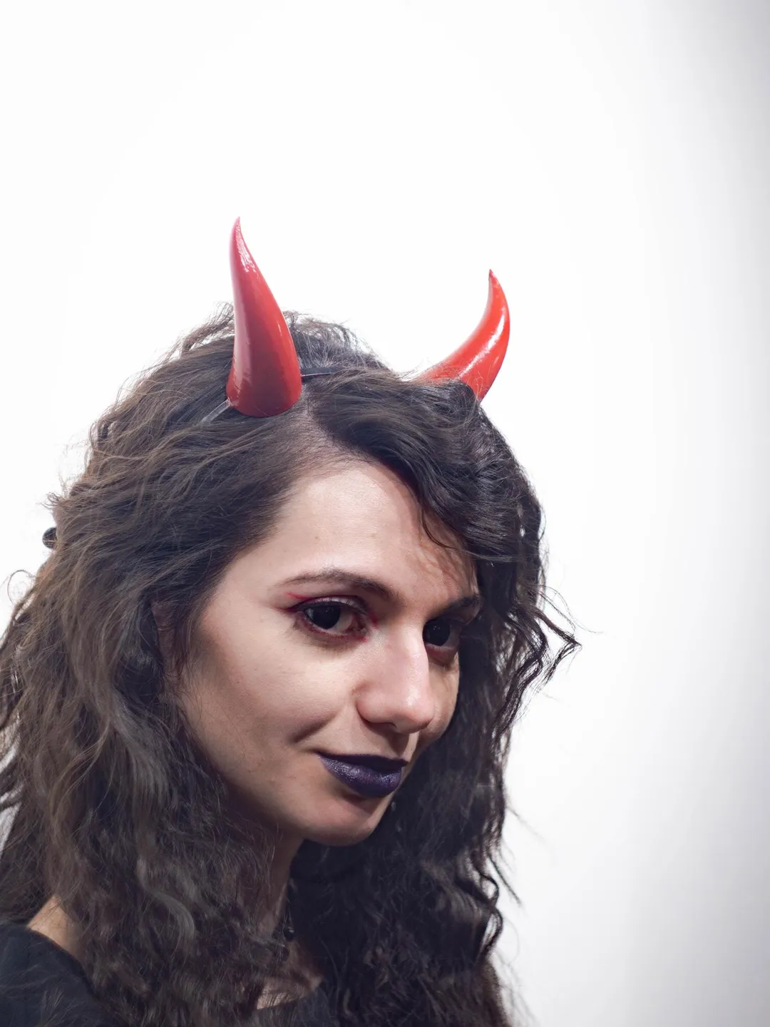 Small Devil Horns, Devil Horns Headband for Halloween, Photoshoot, Red Devil Horns, Realistic Fantasy Cosplay Horns