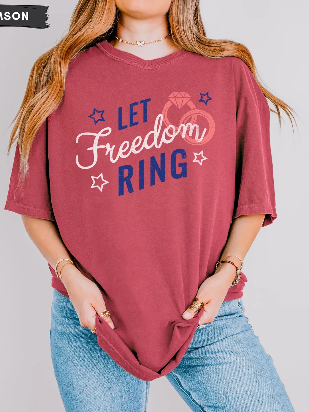 Let Freedom RING Shirt, 4th of July Bachelorette Party Tee Comfort Colors USA Bride Shirt Patriotic Bridal Party Top Americana Wedding Shirt