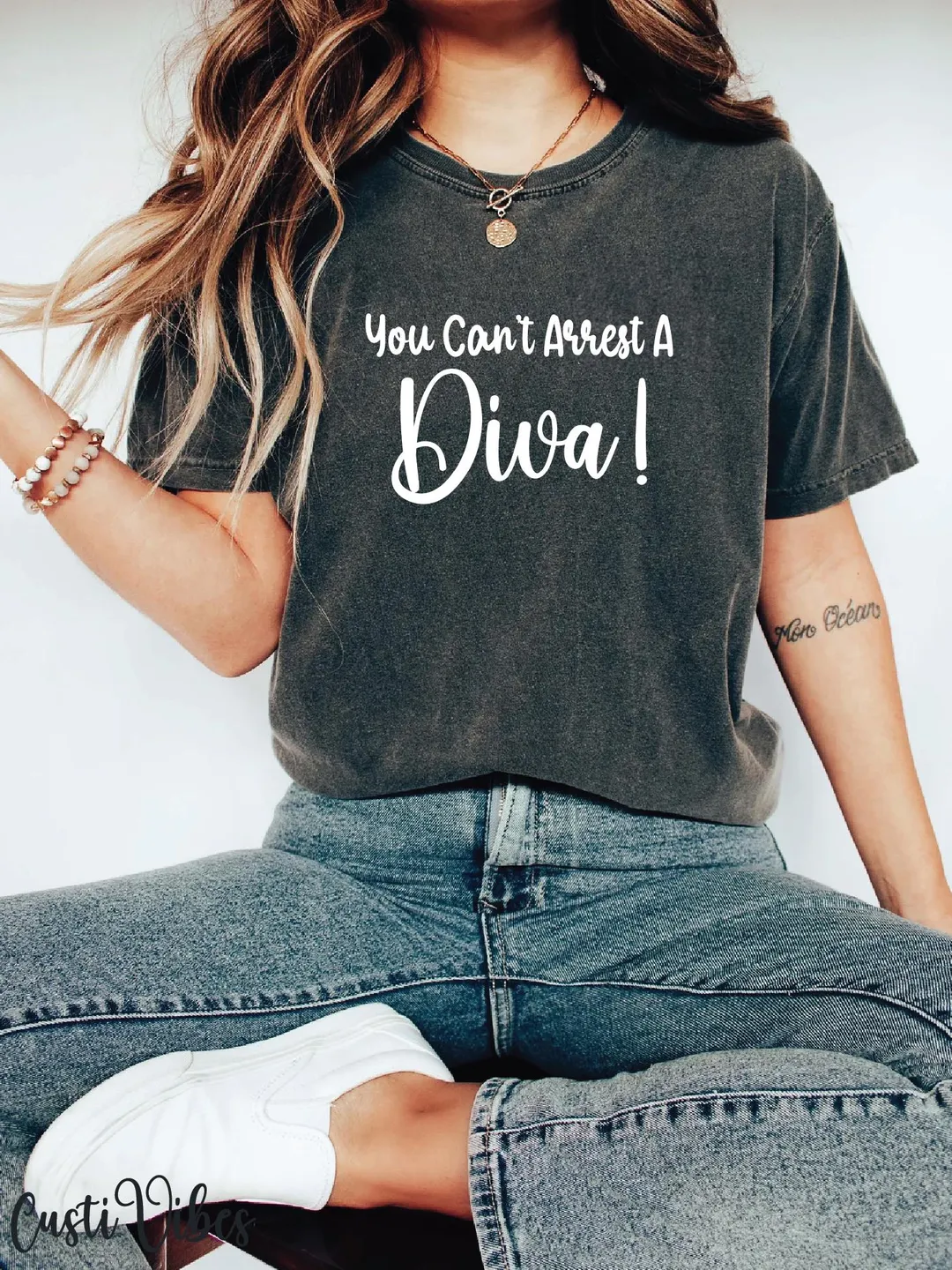You Can't Arrest a Diva T-Shirt, Funny Diva Apparel