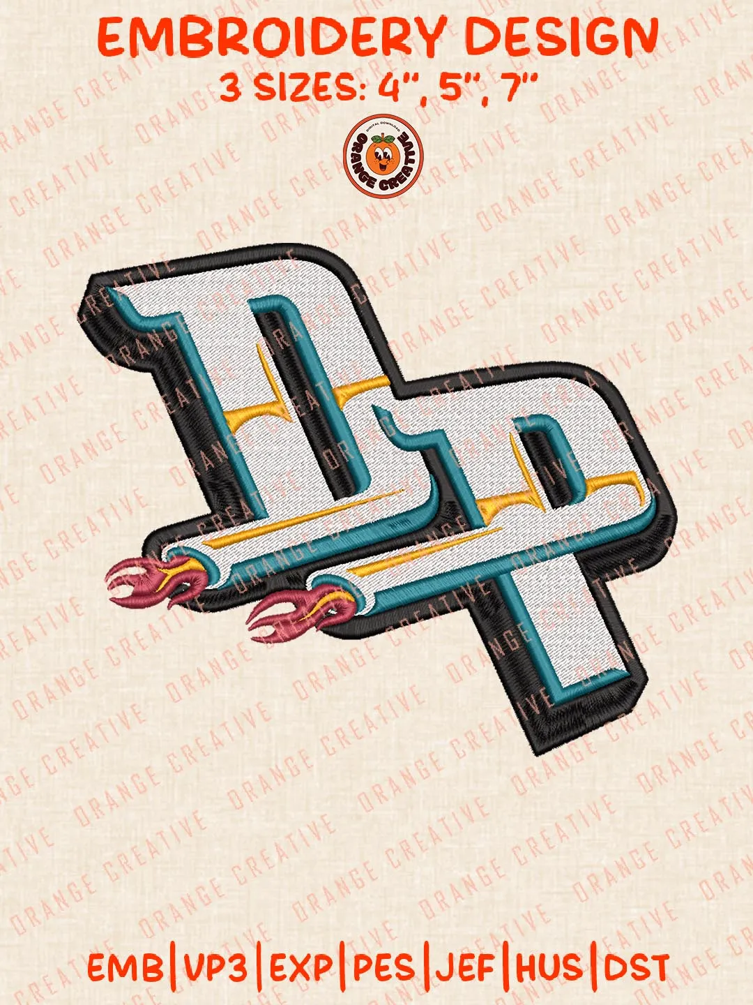 DP Pistons Embroidery Designs, NBA Detroit Pistons Team Logo Embroidery Files, Machine Embroidery Design File, 4 Sizes, Custom Size, Digital Download