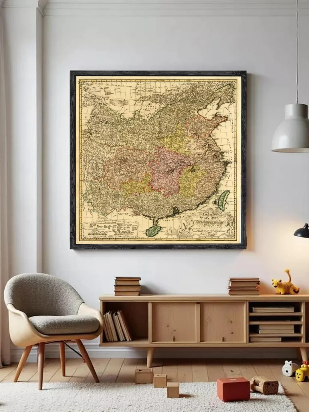 Old Map of China 1740 Vintage China Map | Wall Map Print