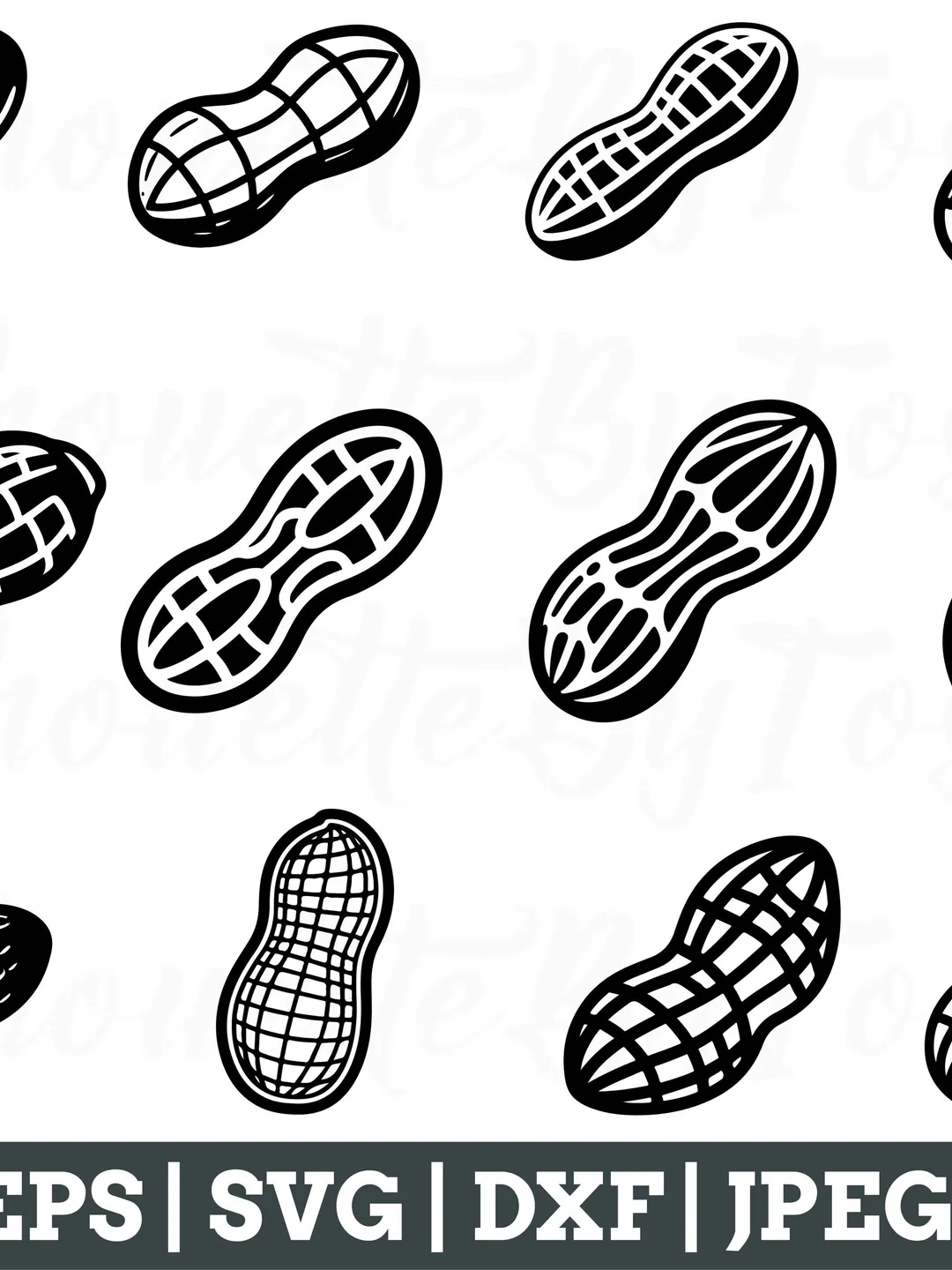 Peanut Svg, Peanut Cut File, Peanut Vector, Peanut Silhouette, Peanut Dxf, Jpeg, Png