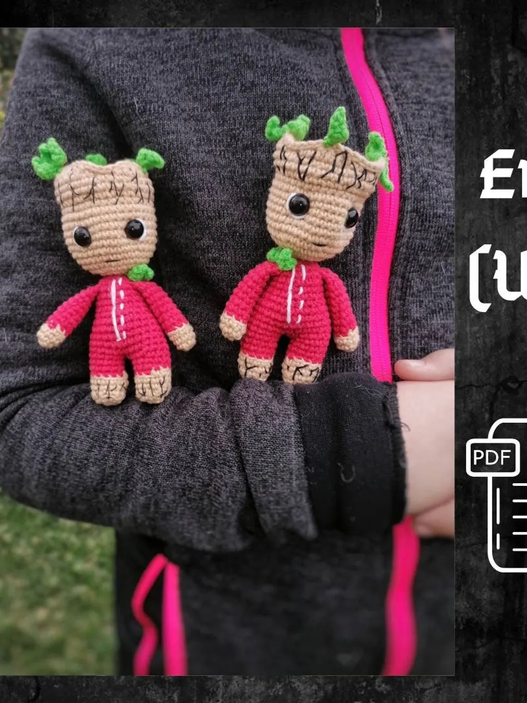 PDF Amigurumi Groot Crochet Pattern, Cute Baby Groot Amigurumi, Mini ...