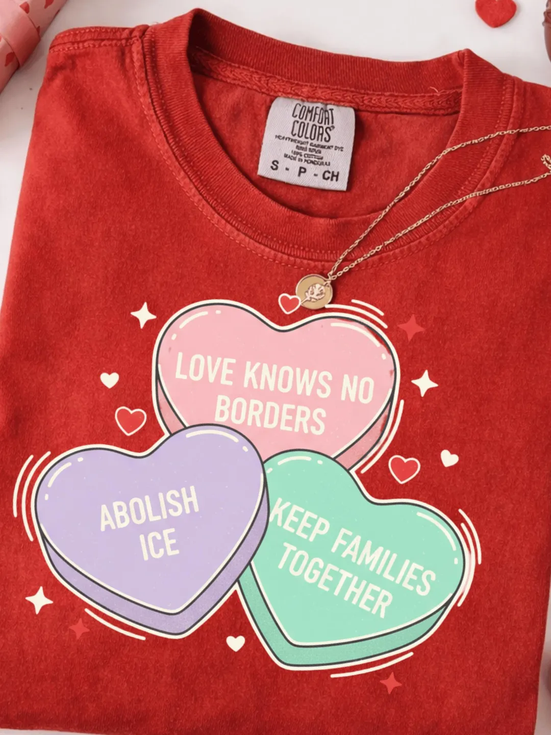 Love Know No Borders PNG, Valentin's Day Candy, Abolish-ICE, Keep Families Together, Instand Download.