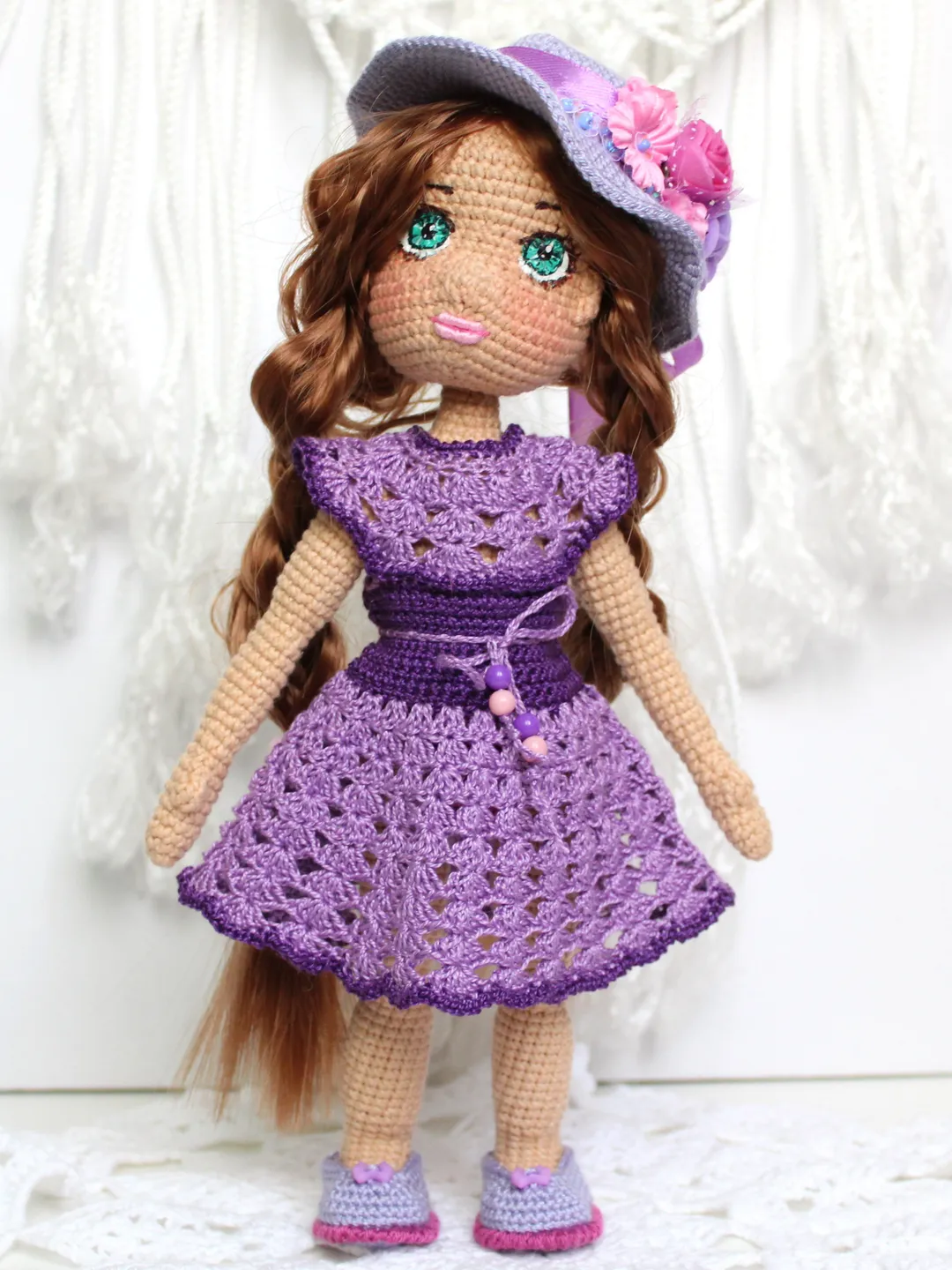 Crochet doll pattern PDF in English Amigurumi frame doll 10 inch