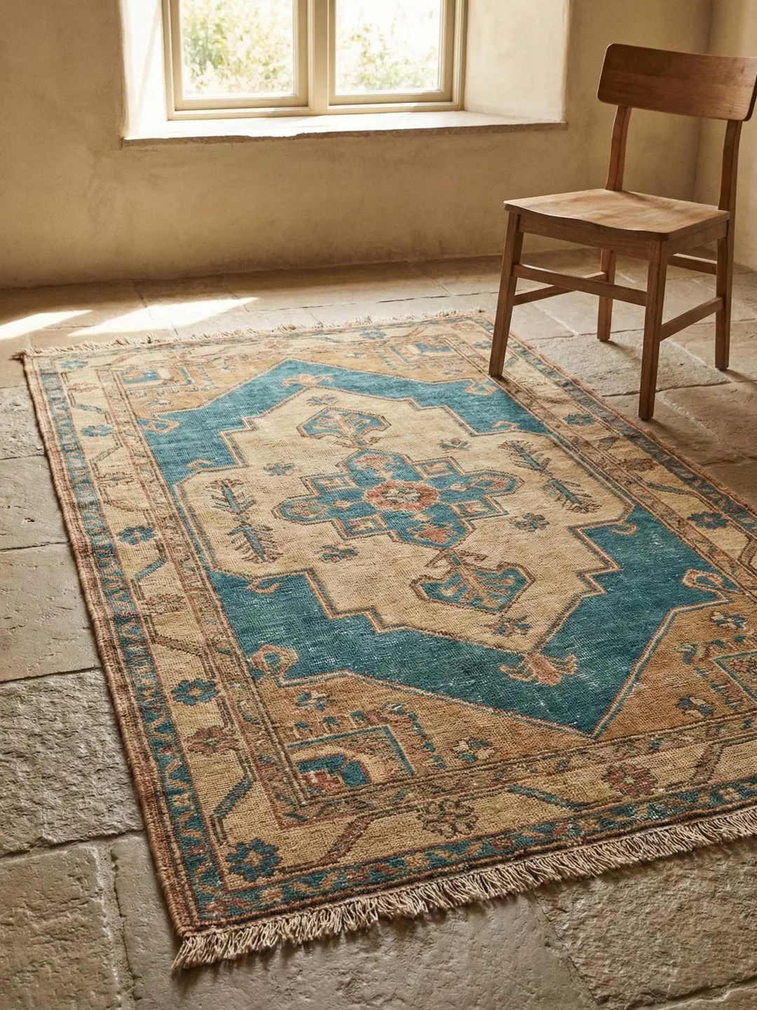 Hand knotted Oushak