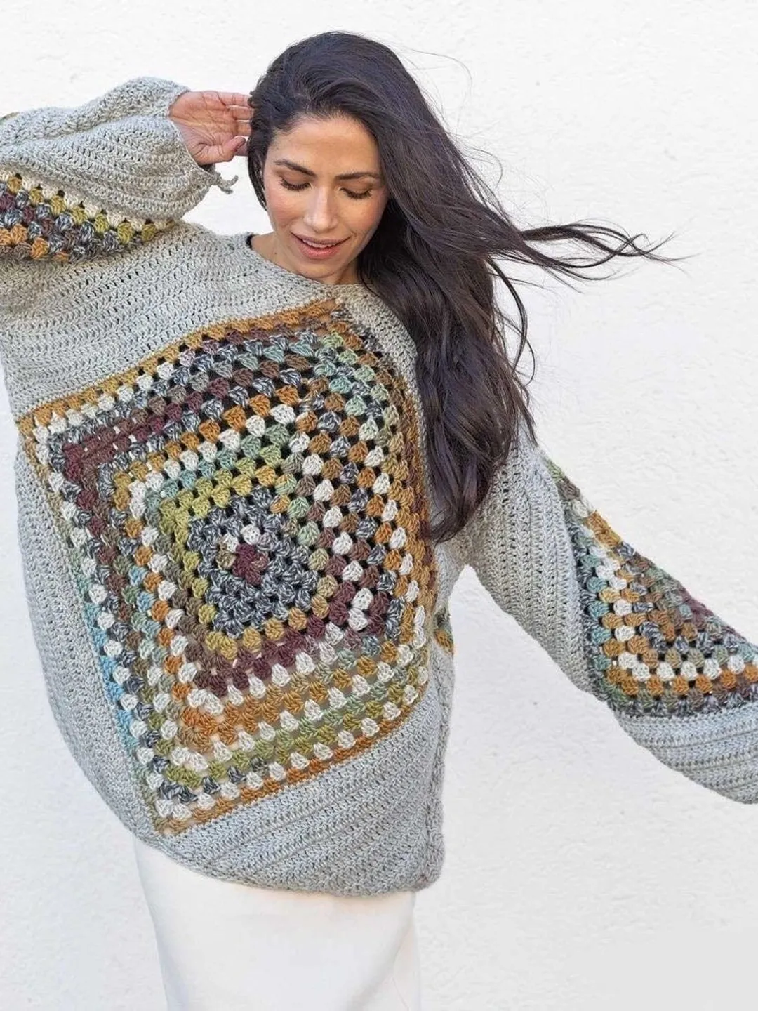 Crochet Pattern sweater, easy sweater crochet, ladies sweater, oversized sweater pdf