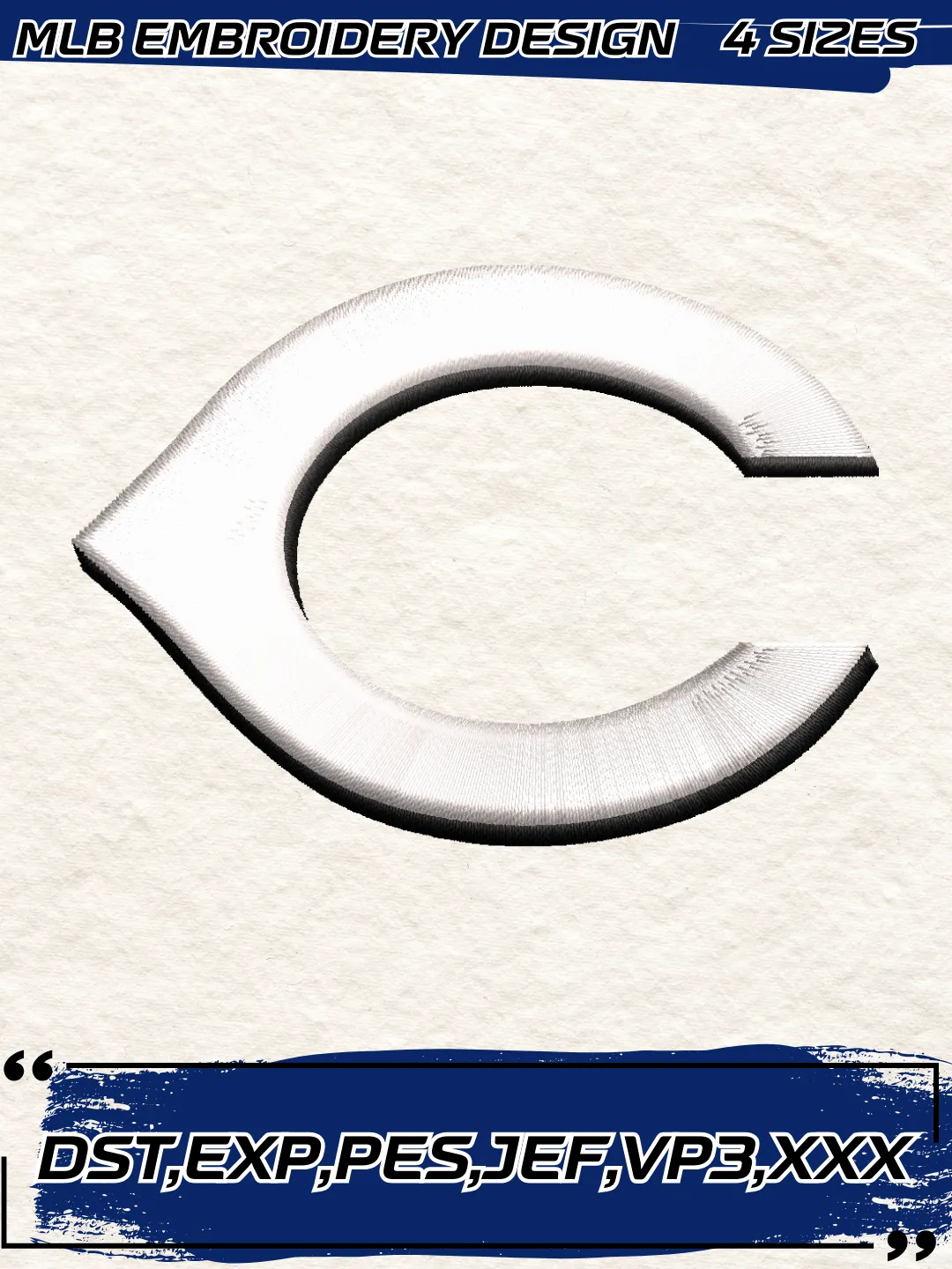 Cincinnati Reds Cap Logo Embroidery Design,MLB Embroidery Design,Machine Embroidery Design File,4 Sizes, Digital Download