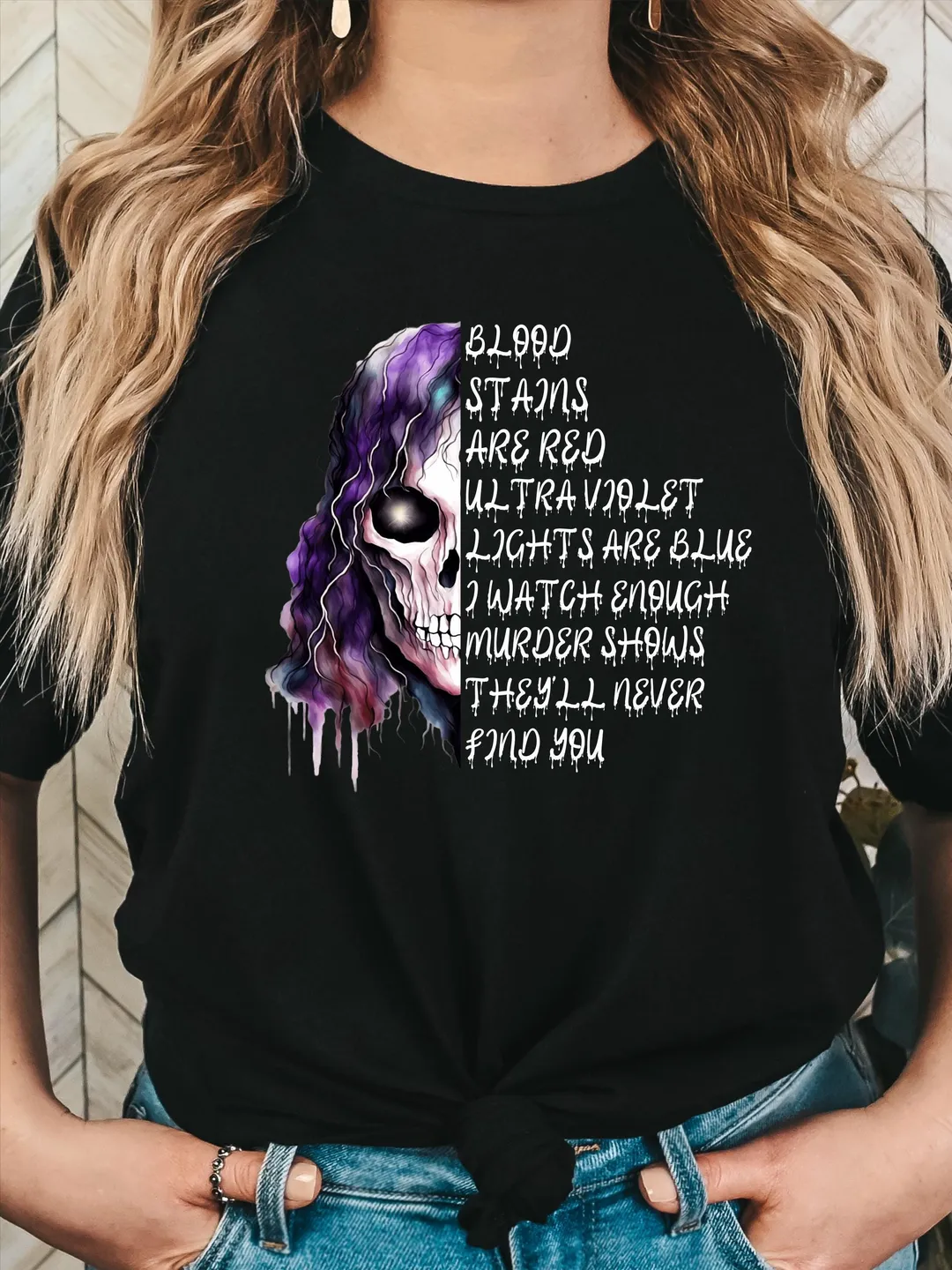 Serial Killer Shirt, Messy Bun Serial Killer Shirt, Horror Movie T-Shirt, Crime Shows Tee, Movie Series Gift, They Will Never Find You Shirt