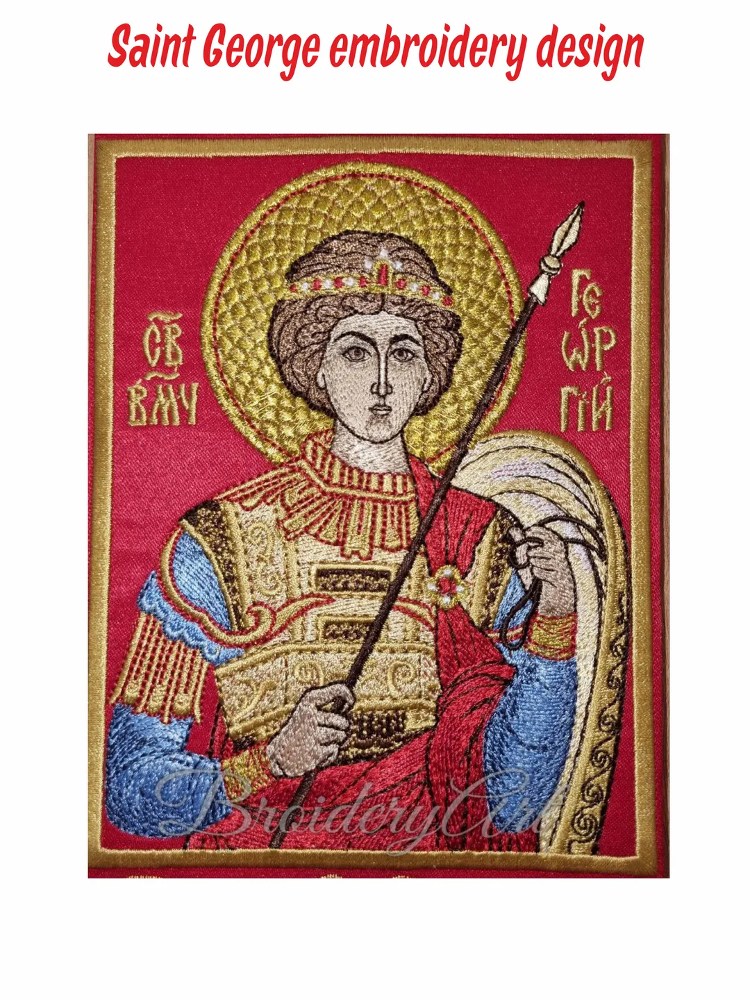 Saint George embroidery design