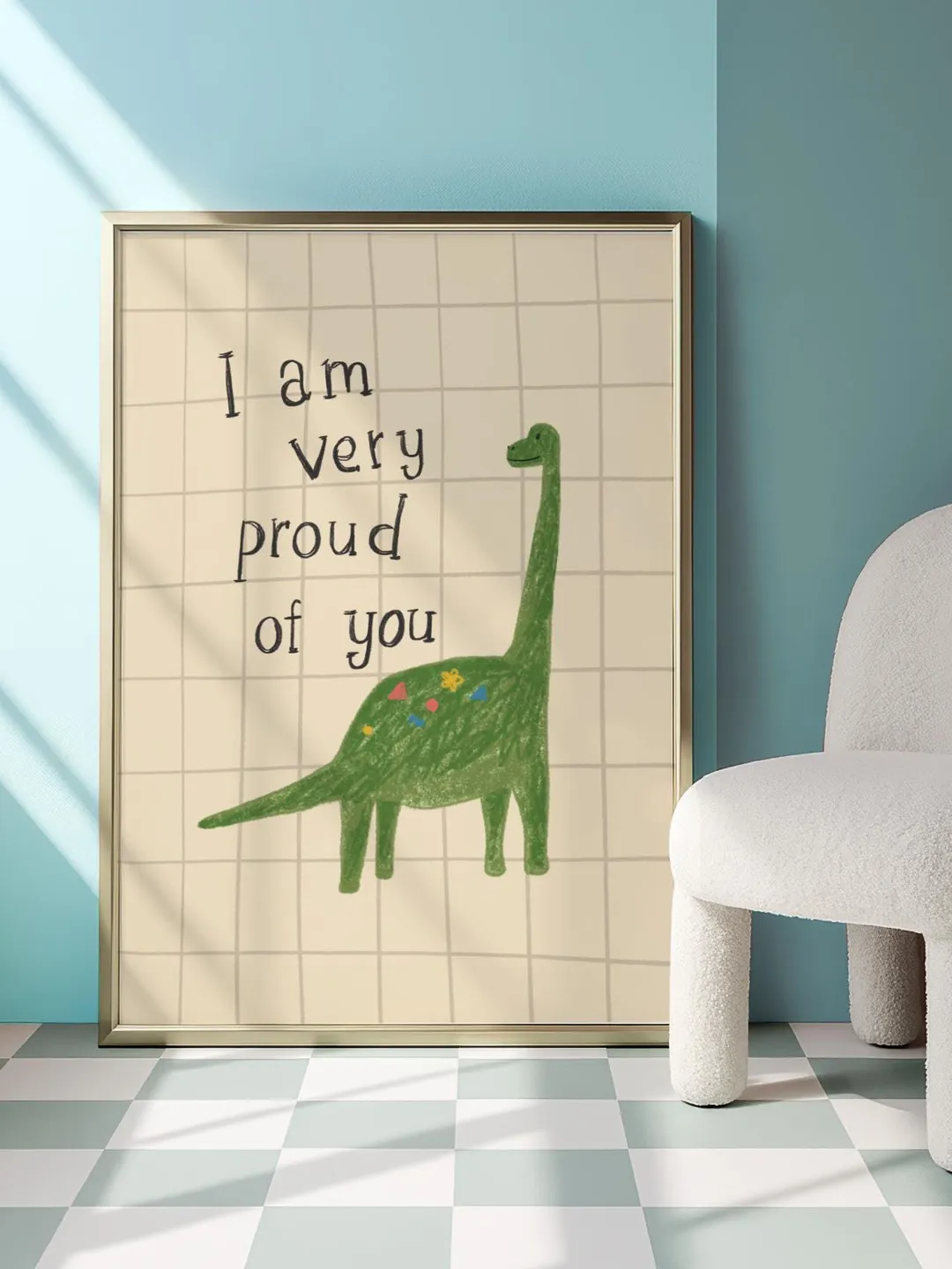 Dinosaur Transportation Nursery Print: Whimsical Kids Room Wall Art, Brontosaurus print, boys room decor, girls room, Dinosaur play room