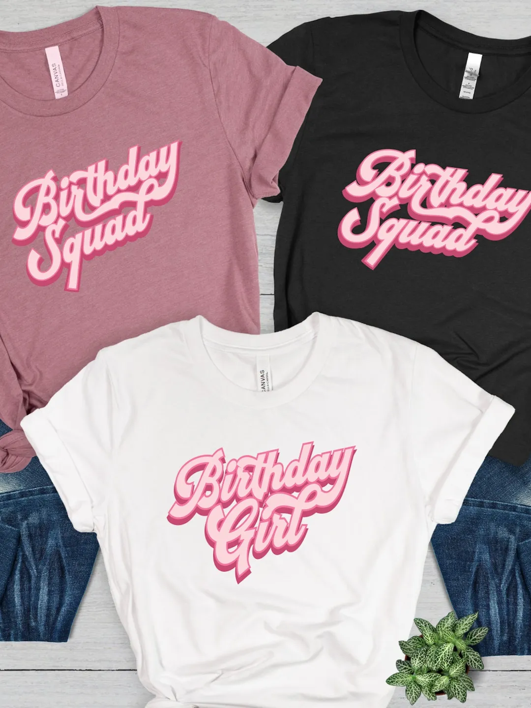 Birthday Squad Group Shirts, Birthday Girl Tee, (Soft Cotton Tee)