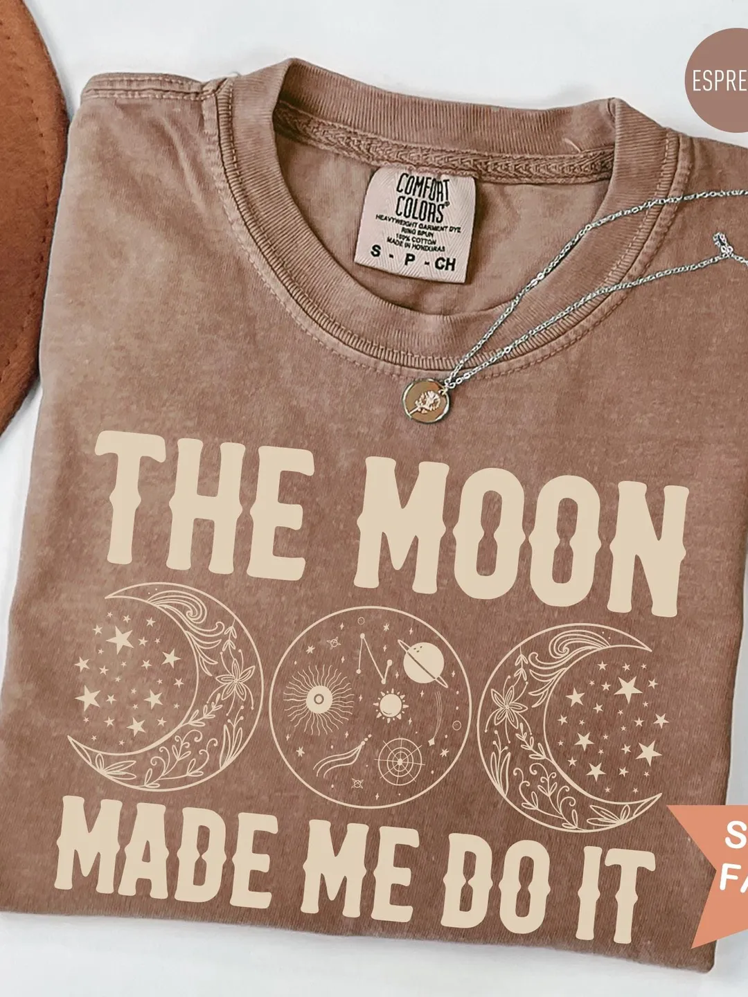 Comfort Colors® The Moon Made Me Do It Astrology Shirt, Cute Astrology T-shirt, Celestial Moon And Sun Sweatshirt, Cute Women Gift
