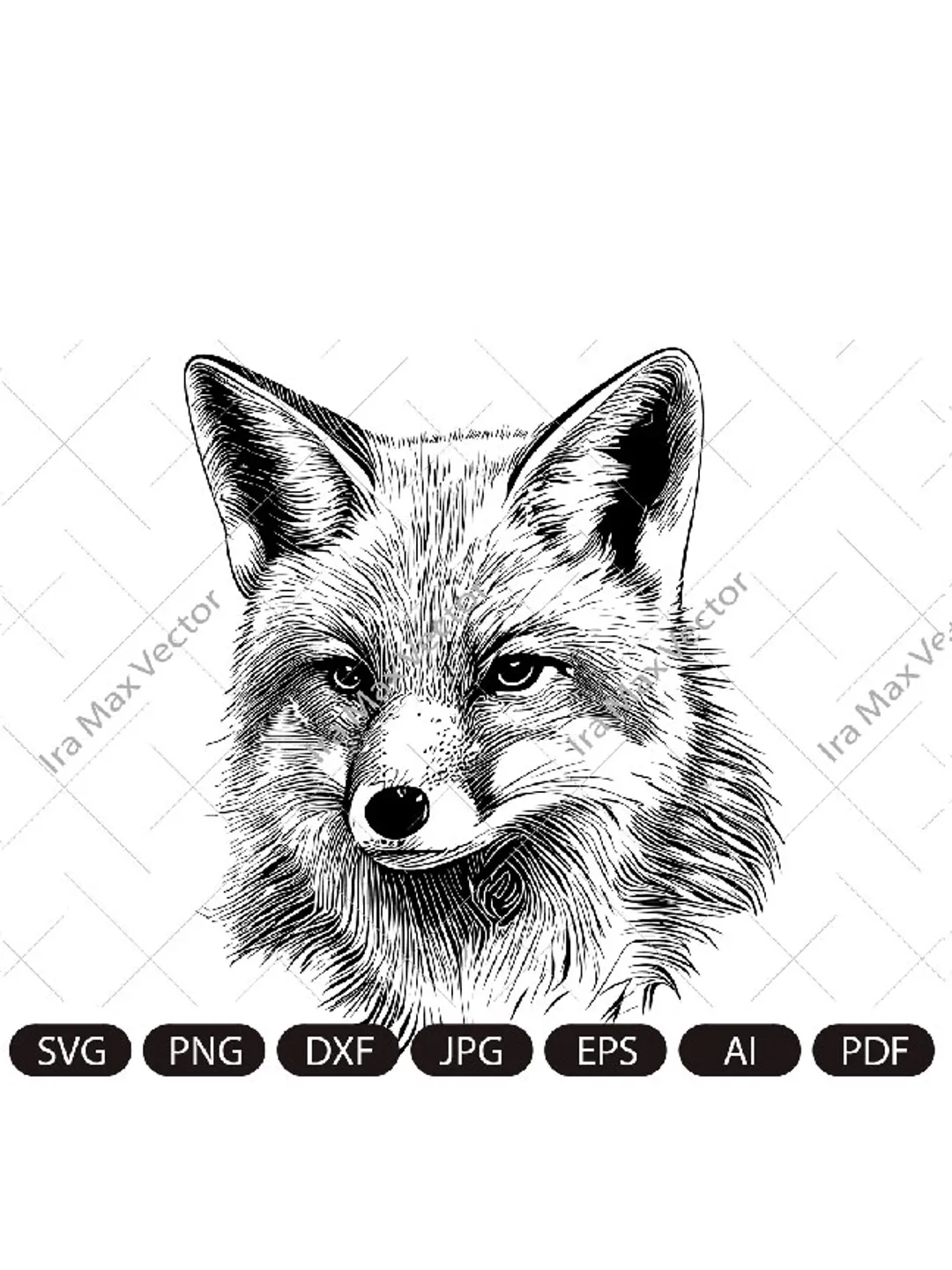 FOX Face svg / Fox Head svg / Fox svg /Fox Mascot svg / Fox Printable / INSTANT DOWNLOAD