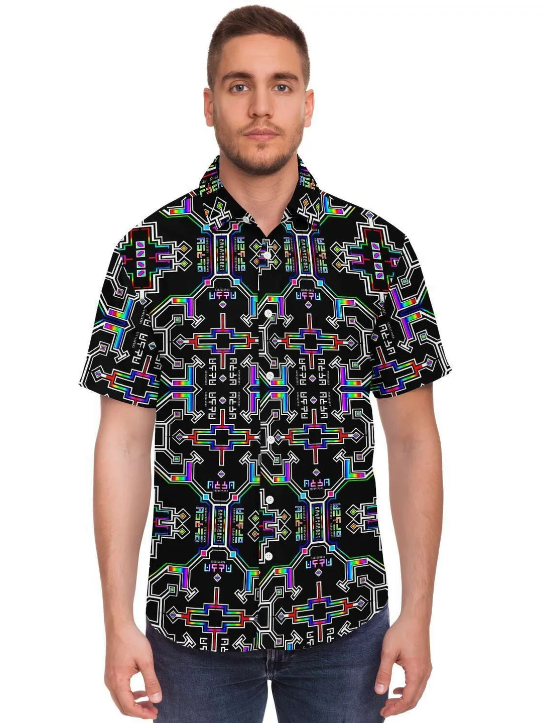 Custom Button Down Shirt in Hawaiian Style