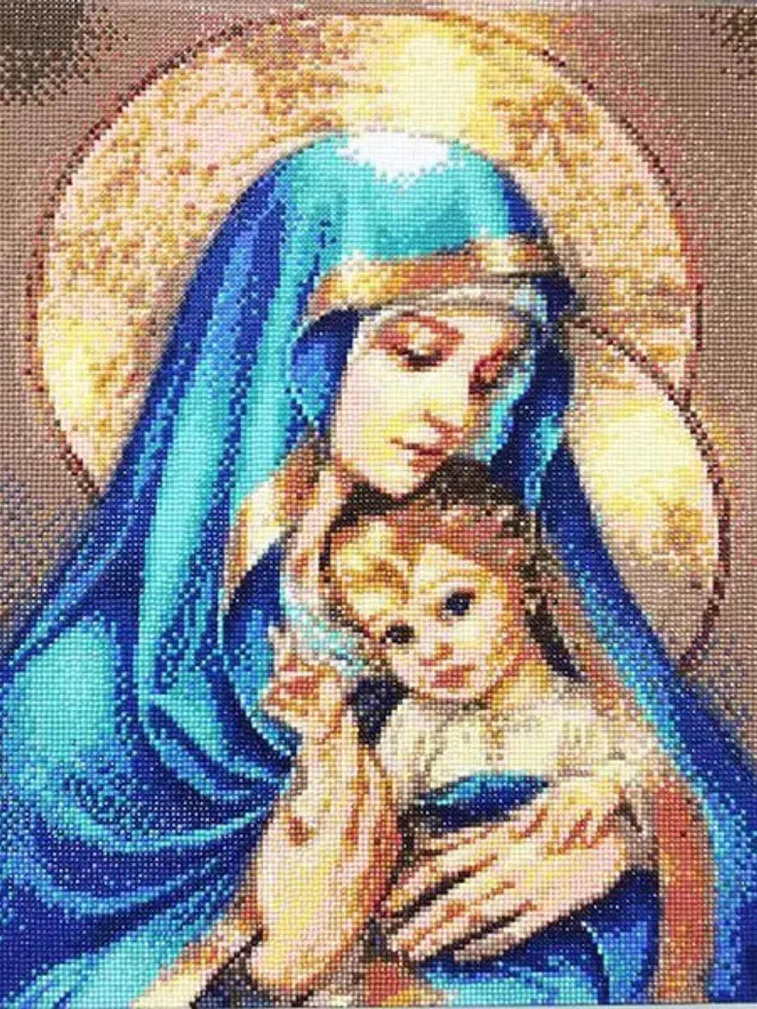 Virgin and Child,Mary with Jesus Diamond mosaic,Virgin Mary,mosaic by numbers,christian painting,biblical wall mosaic,Jesus mosaic,gift