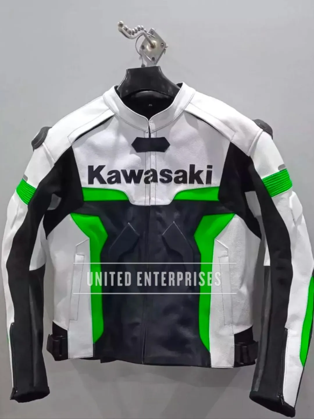 Handmade Kawasaki Rocket Motorcycle Leather Jacket for Men Premium