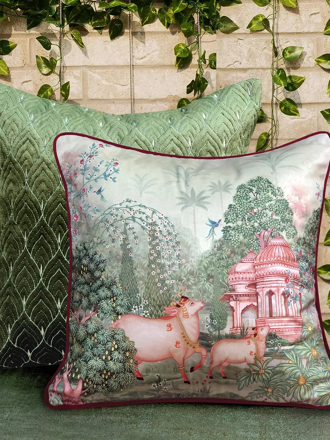 MIULEE Set Of 2 Decorative Cushion Covers Soft Chenille Cushion Covers For Living Room Sofa