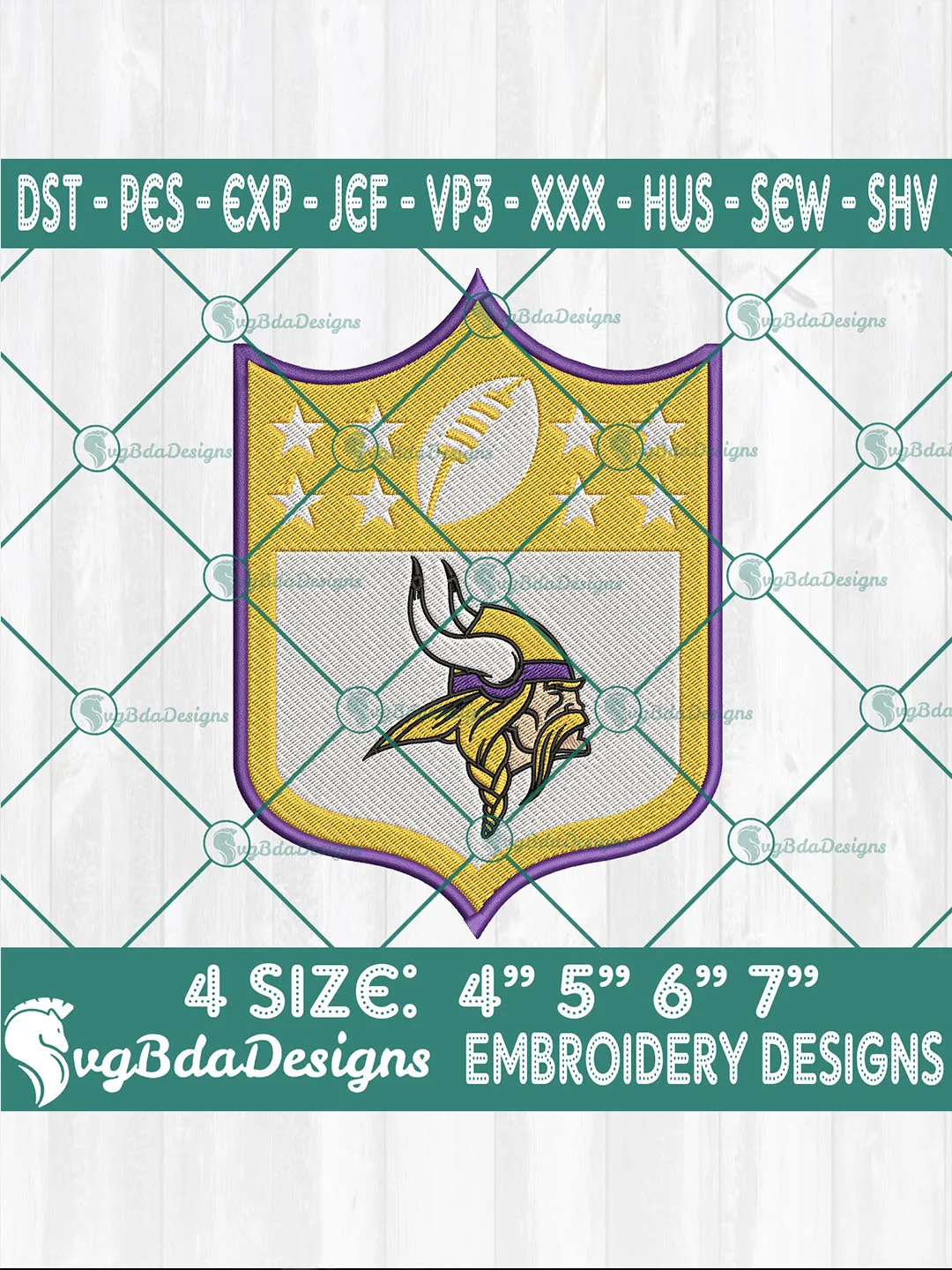 Minnesota Vikings Logo NFL Embroidery Designs – Perfect for True Football Fans