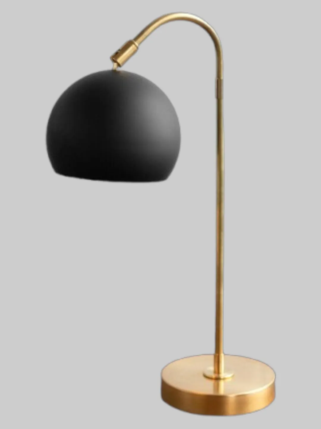 Brass Desk Lamp | Modern Table Light | Black Metal Industrial 