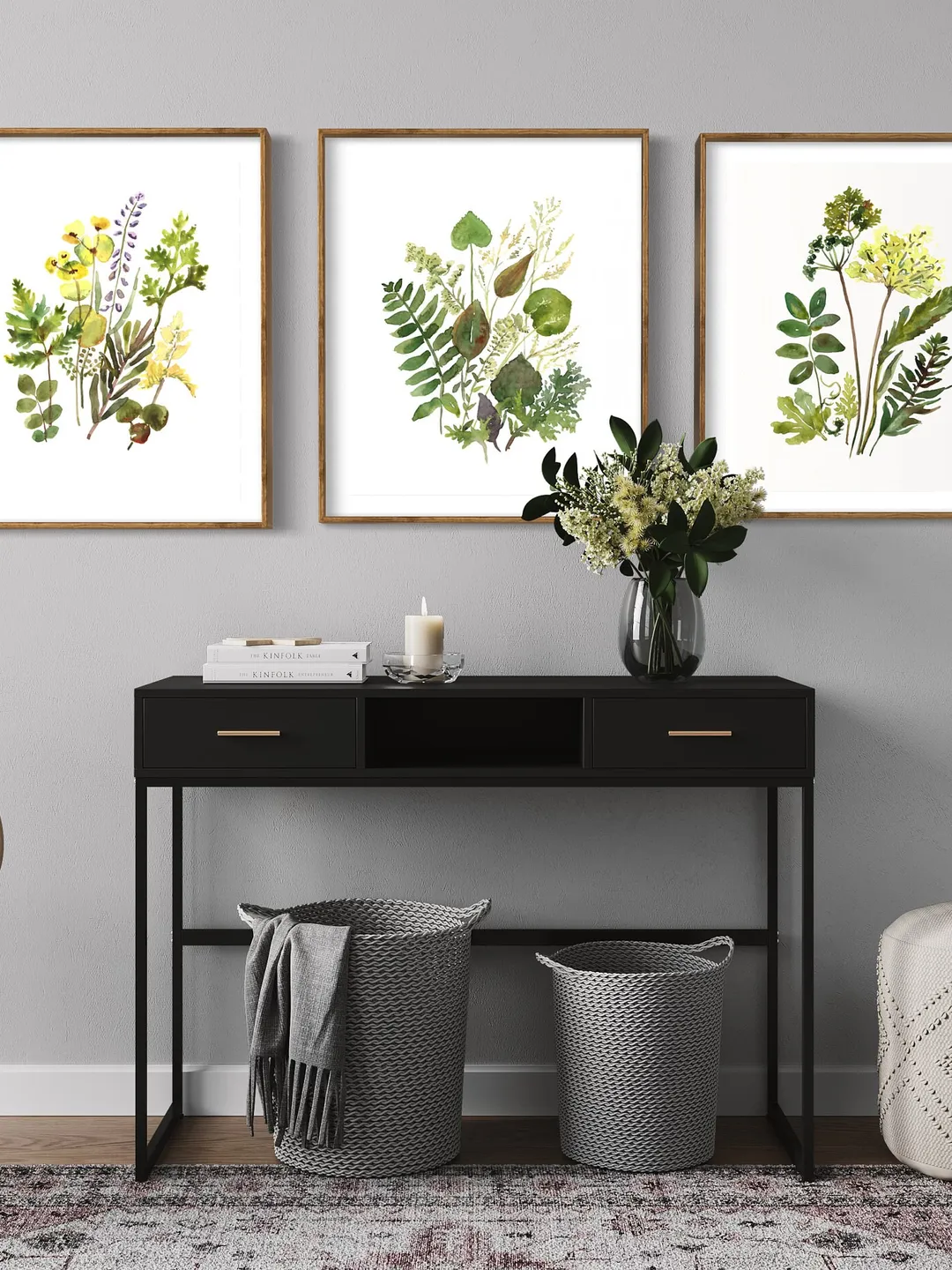 Watercolor Botanical Print Set Of 3 Floral Printable Art Gallery Wall ...