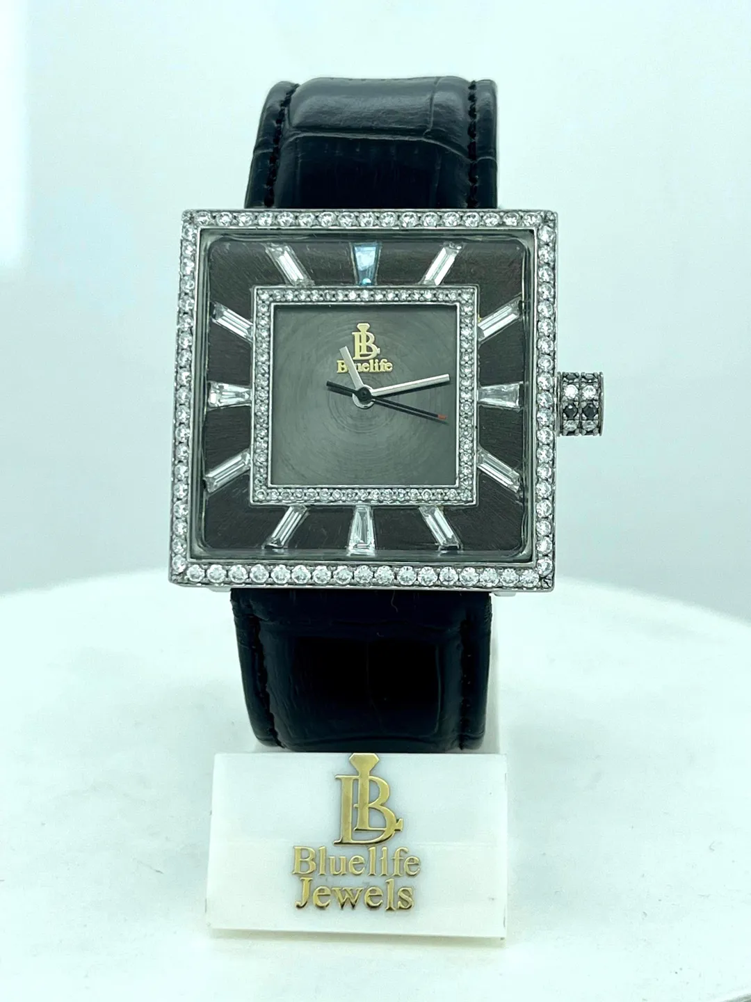 ?Diamond silver watch unisex by buckle? Frostin 925 Sterling Silver Moissanite Men main image 3