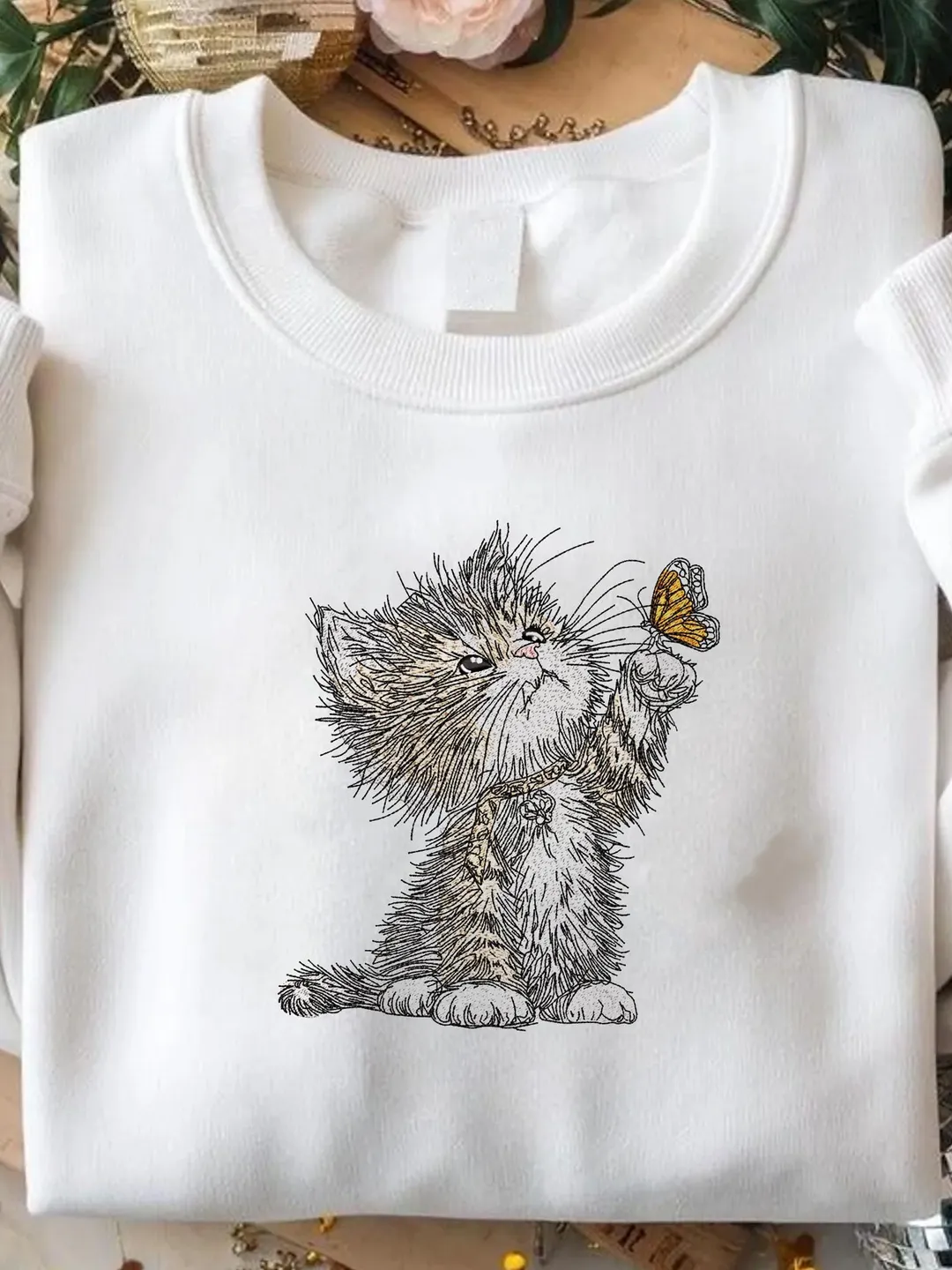 Cute Cat Machine Embroidery Designs Bundle, 4 Kitten Patterns for Book ...