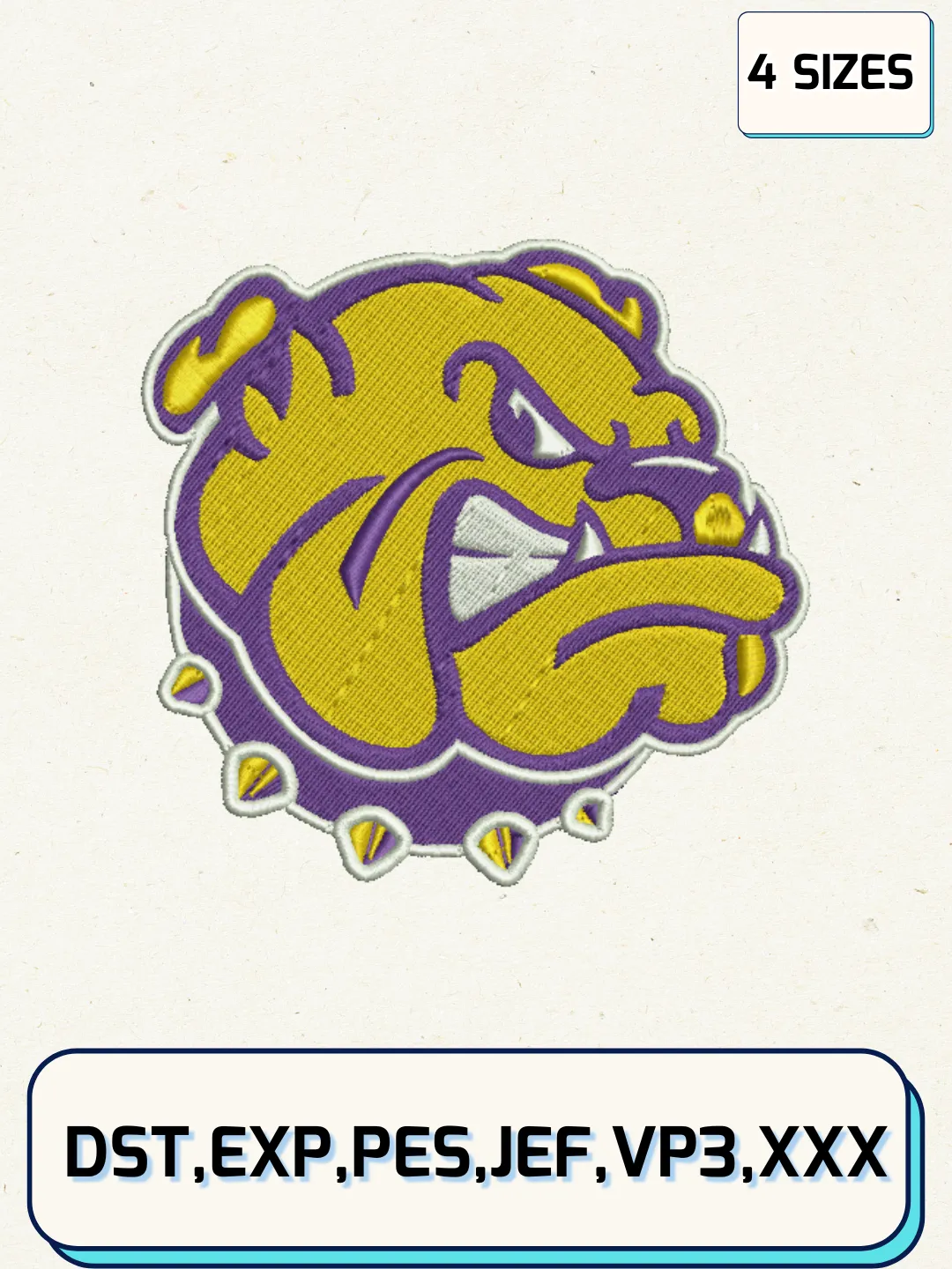 Western Illinois Leathernecks Embroidery Design Files, NCAA Logos Embroidery Designs, Machine Embroidery Files, 4 Sizes