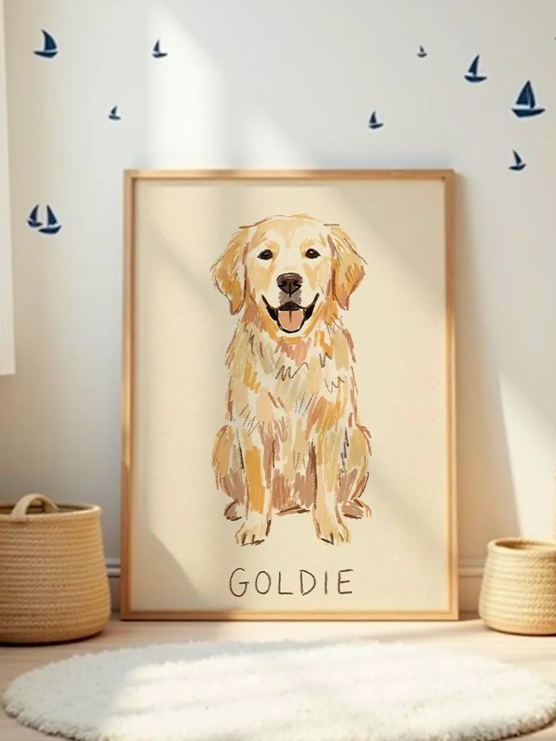 Custom Dog Portrait Watercolor from Photo, Badly Drawn Pet Art ...