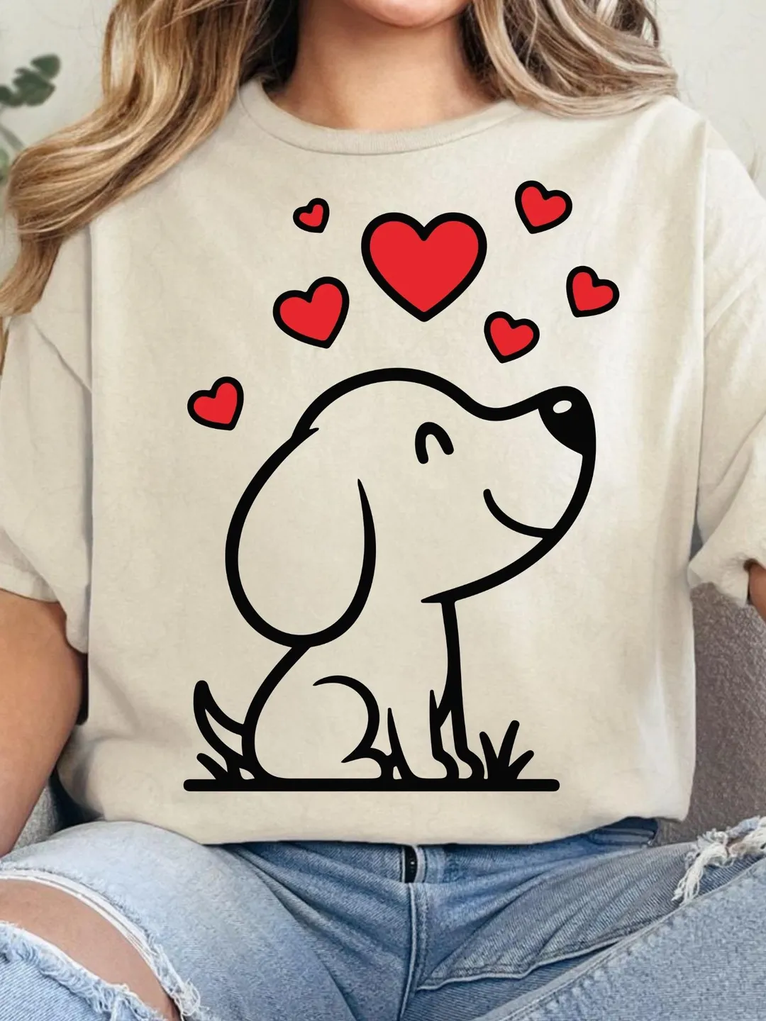 Cute Dog SVG , Cartoon Puppy Clipart, Valentine Dog Download for Cricut ...