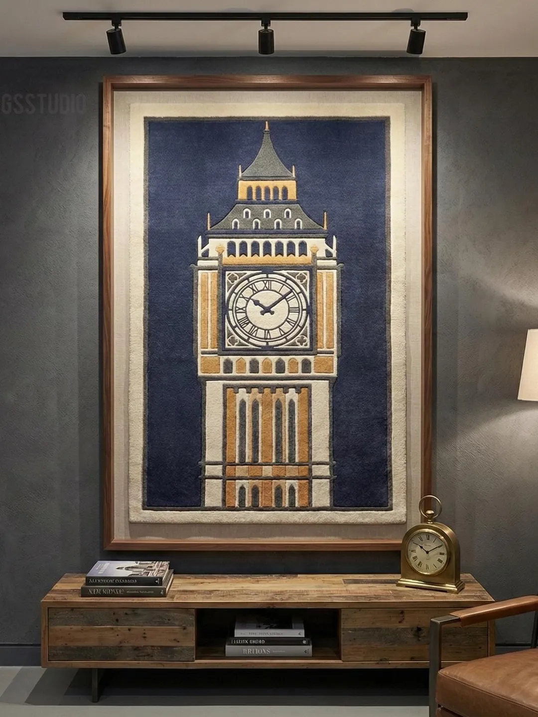 Big Ben Wall Rug | Hand Tufted London Clock Tower Wall Hanging | Luxury ...