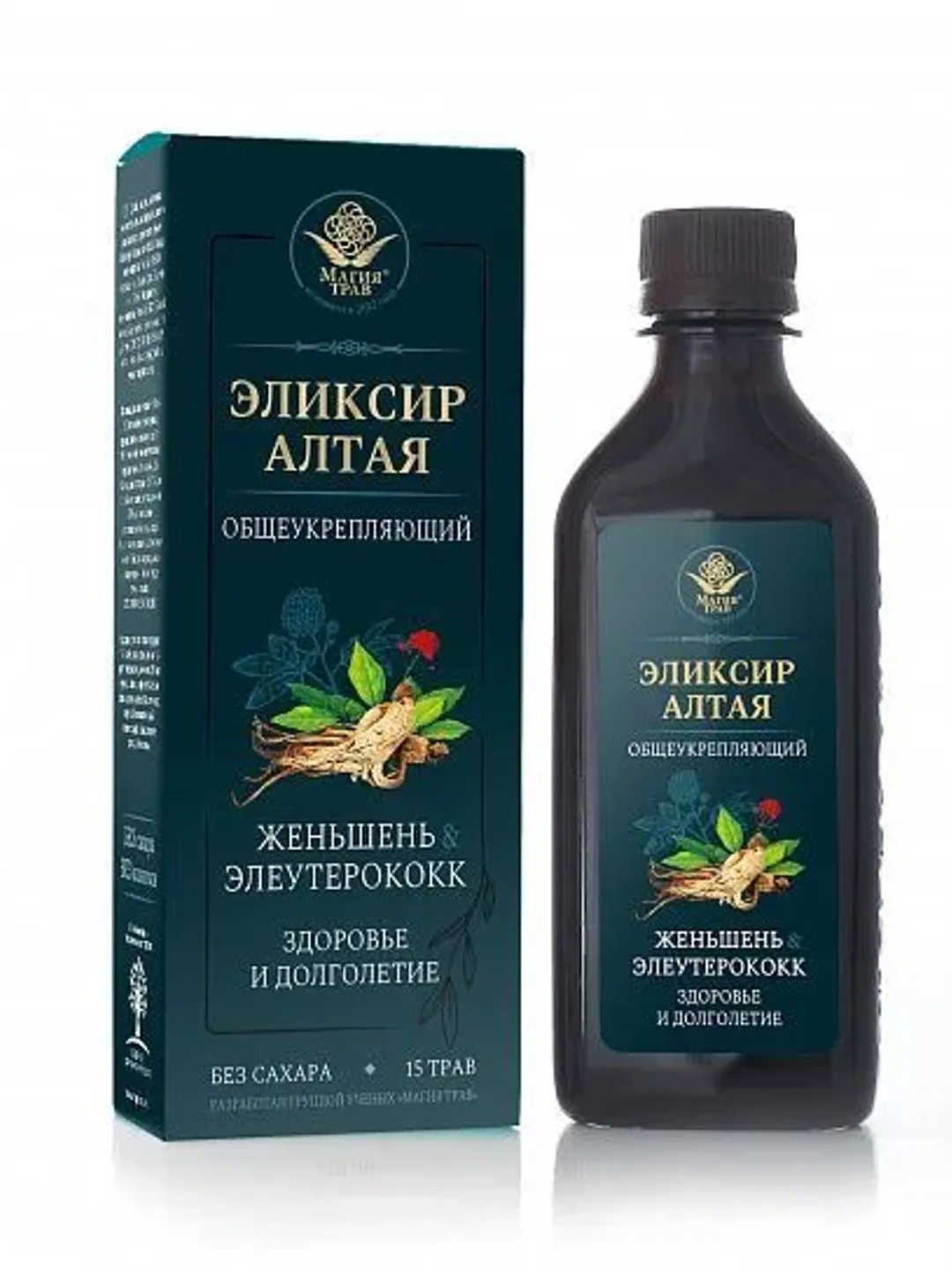 Elixir of Altai fortifying Ginseng Eleutherococcus 250 ml ( 8.45 oz) no sugar 15 herbs health longevity energy