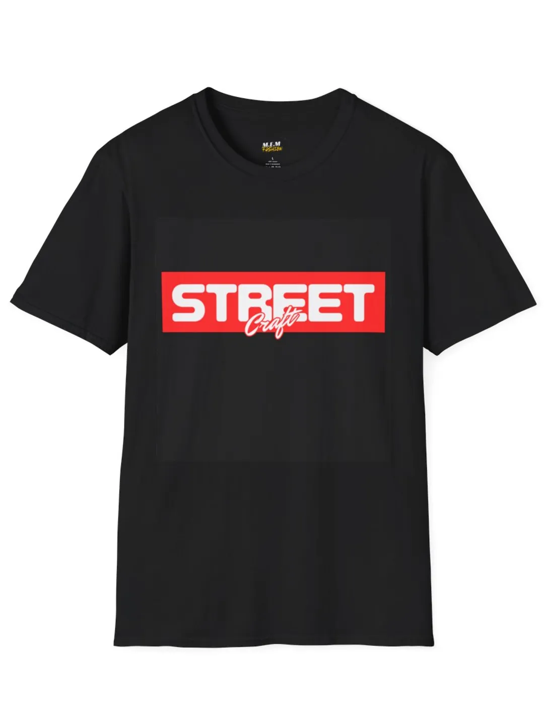 Street Café graphic T-Shirt | Red Block Logo, Urban Coffee Design | By M.E.M Fashion