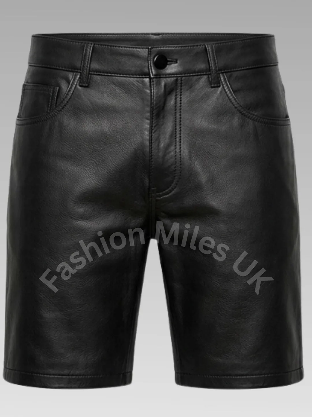 Men's Genuine Brown Sheep Leather Short High Quality Handmade Real