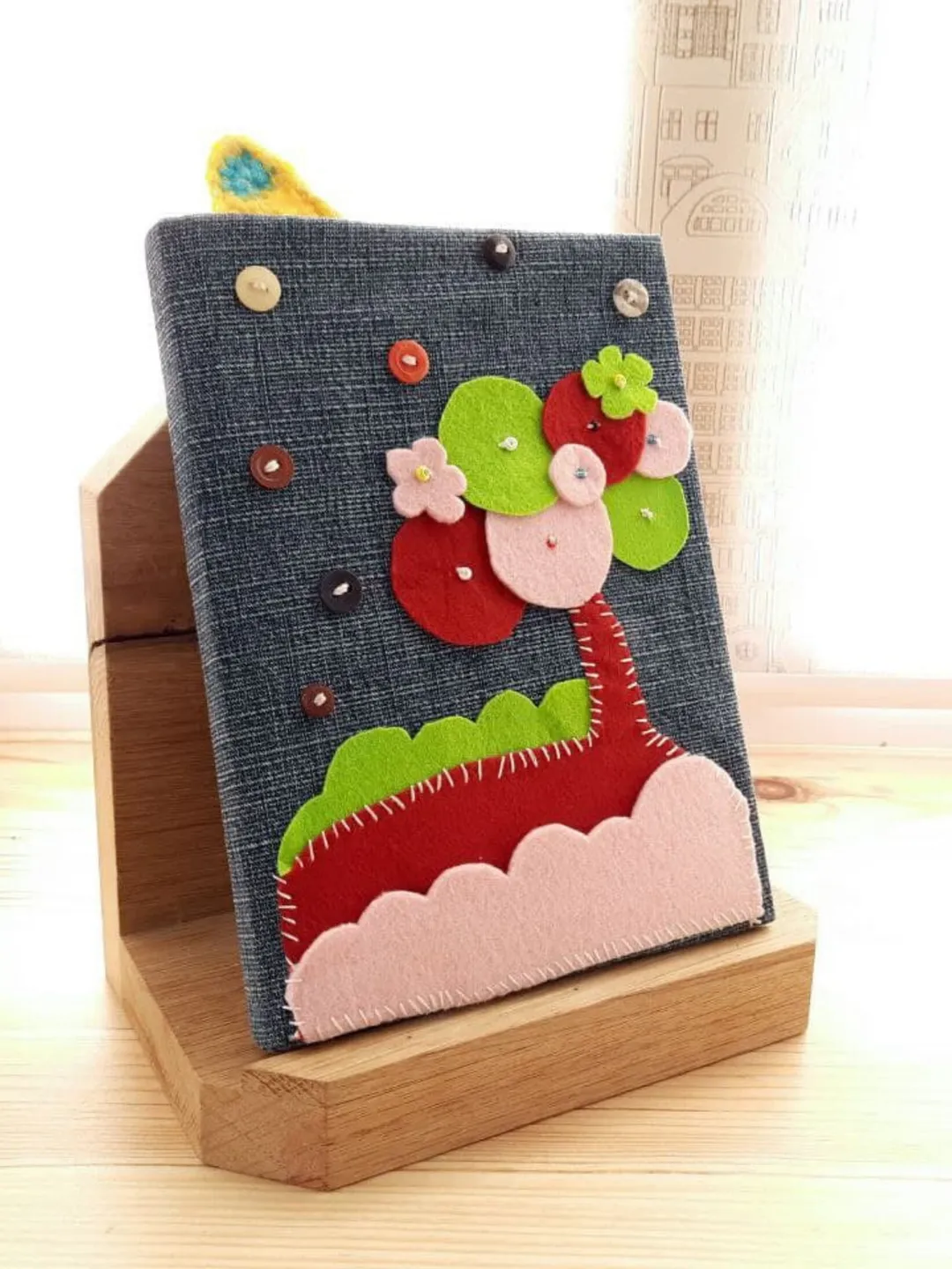 Bookend wood modern Phone tablet stand wood Rrustic wood decor phone stand Natural wood bookend Gift for lovers to read Custom book holder