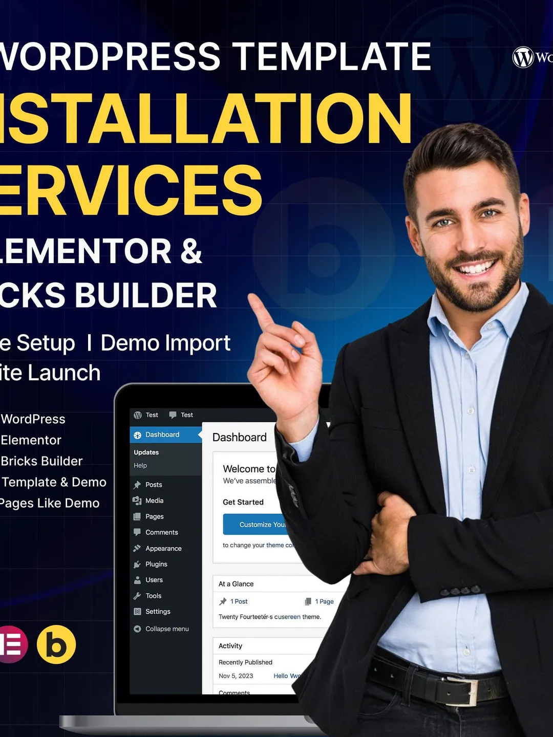 WordPress Template Installation Service | Elementor Template Setup | Bricks Builder Website Install | Theme & Demo Import