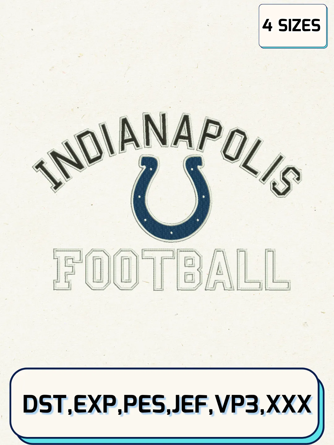 Indianapolis Colts Alternate Logo Embroidery Design Files,NFL Logo ...