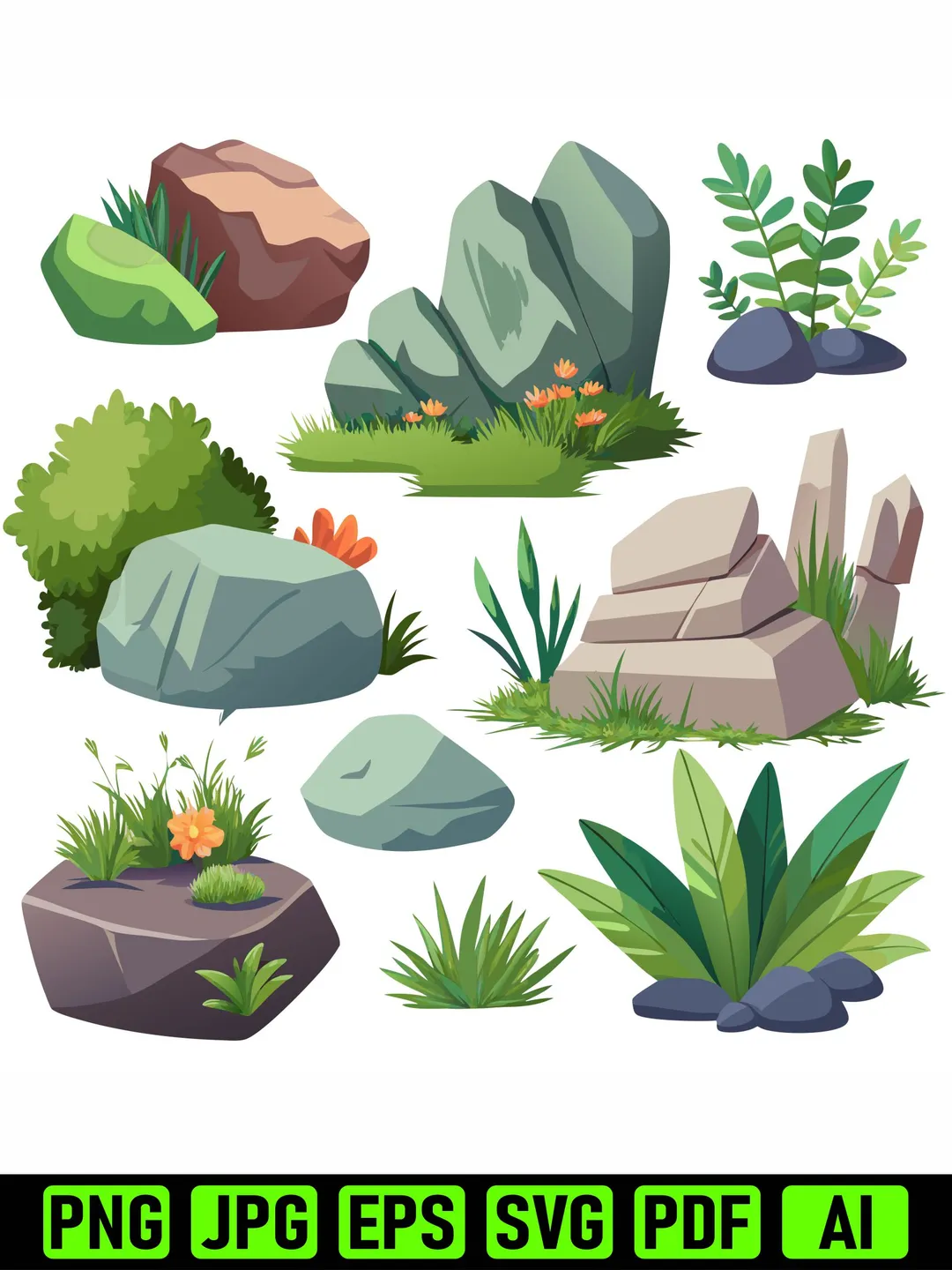 Outdoor Nature Scene Collection | Multi-Style Forest, Mountain & Landscape Vector Bundle Digital Download | SVG EPS AI PNG PDF JPEG | Travel, Adventure, Eco Design