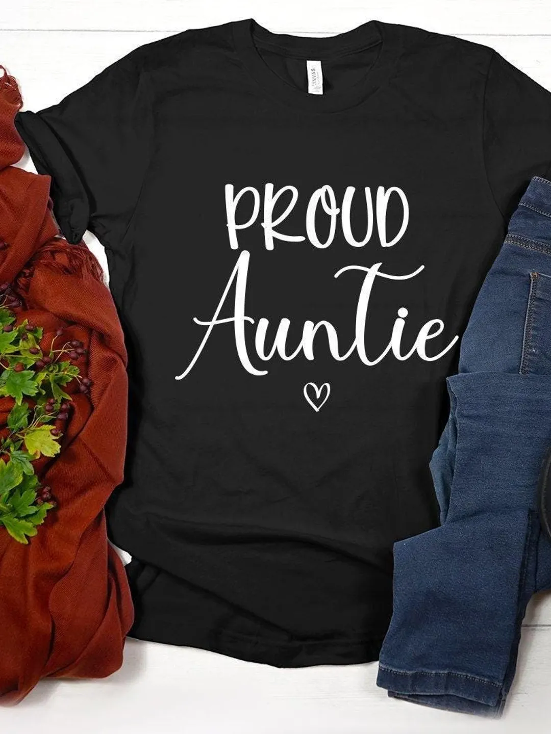 Proud Auntie T-Shirt, Baby Reveal, New Aunt (Unisex and Women's sizes)