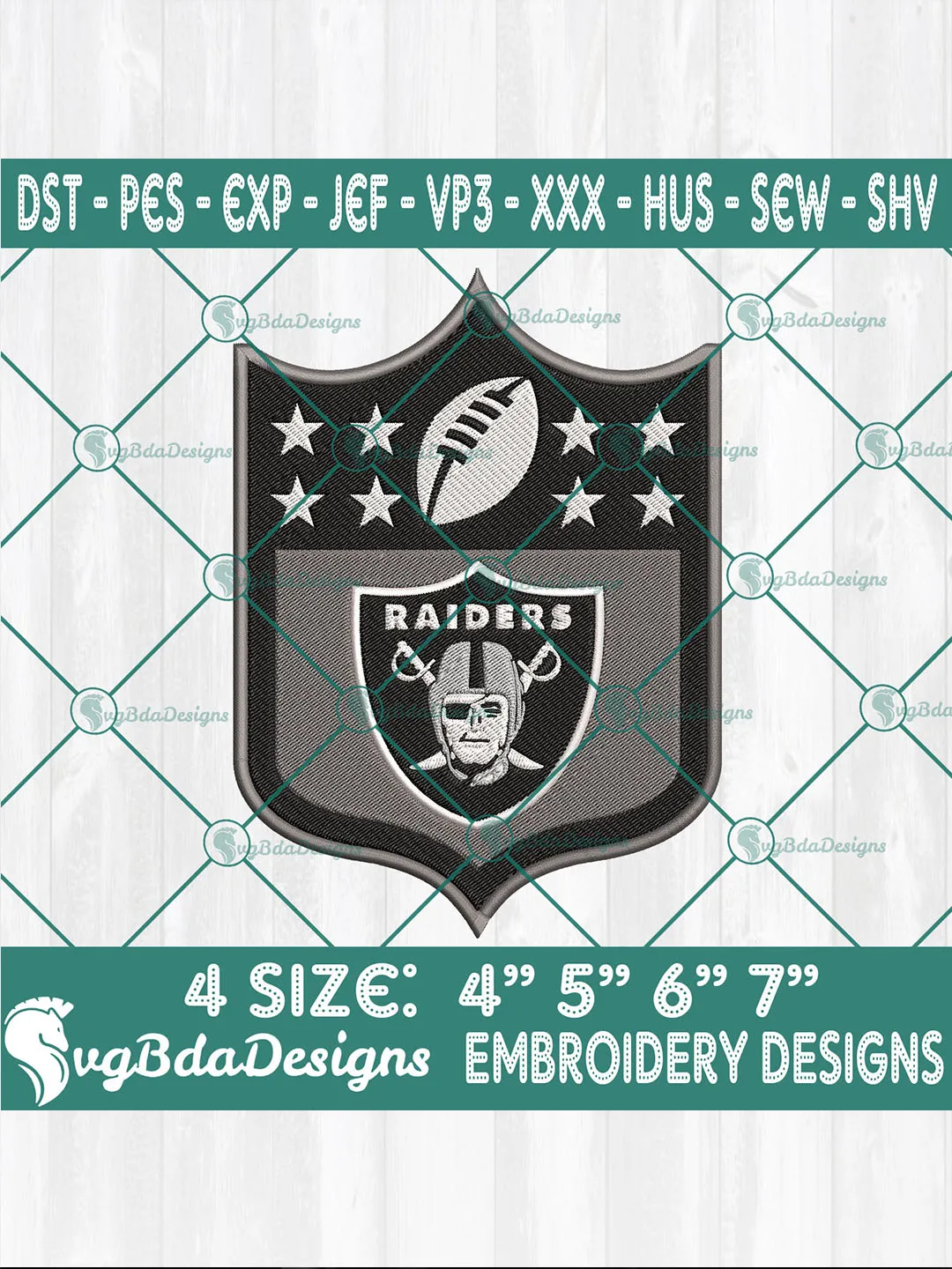 Las Vegas Raiders Logo NFL Embroidery Designs – Perfect for True Football Fans