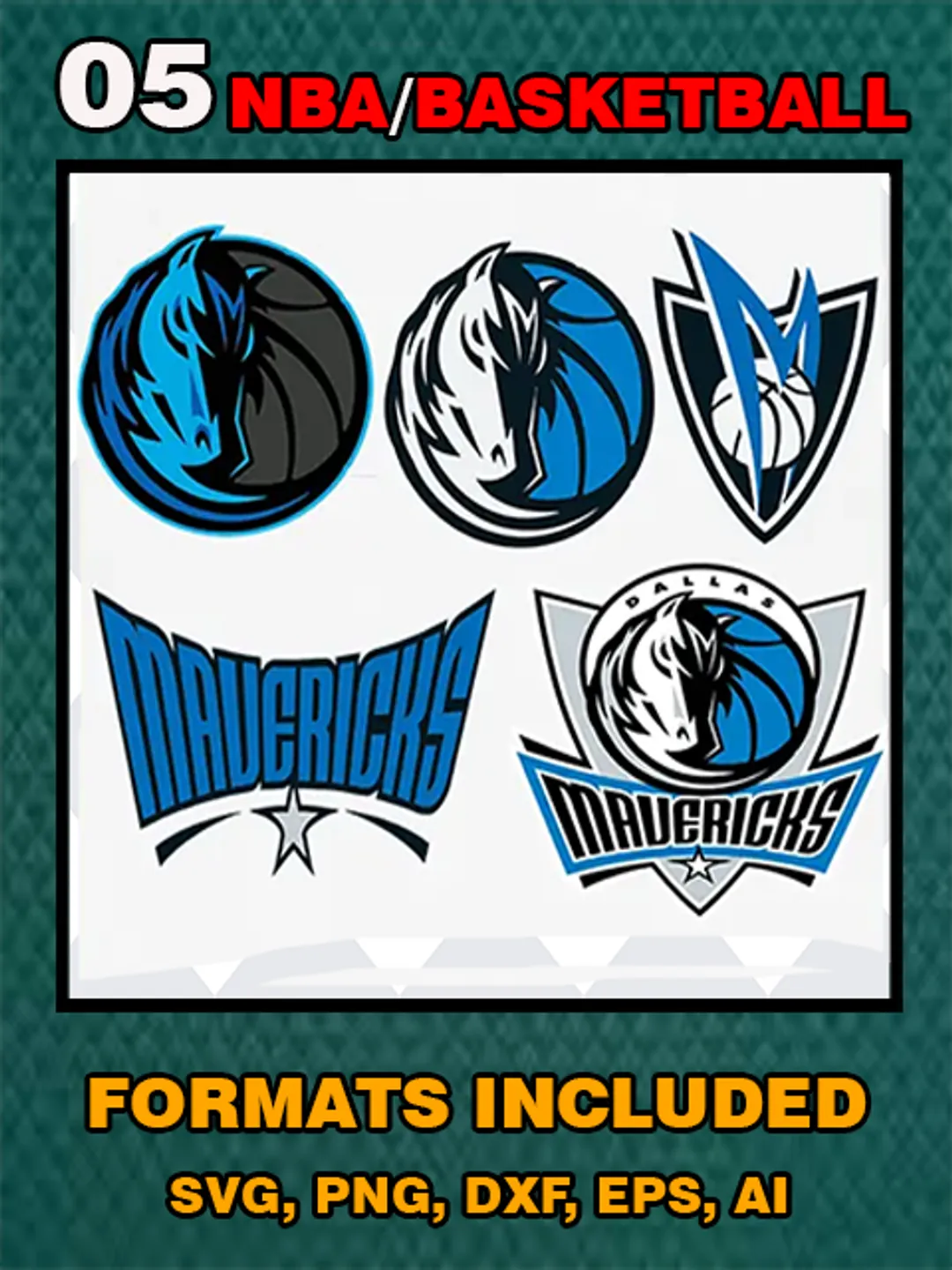 05 Dallas Mavericks basketball svg bundle, NBA SVG Files for Cricut ...