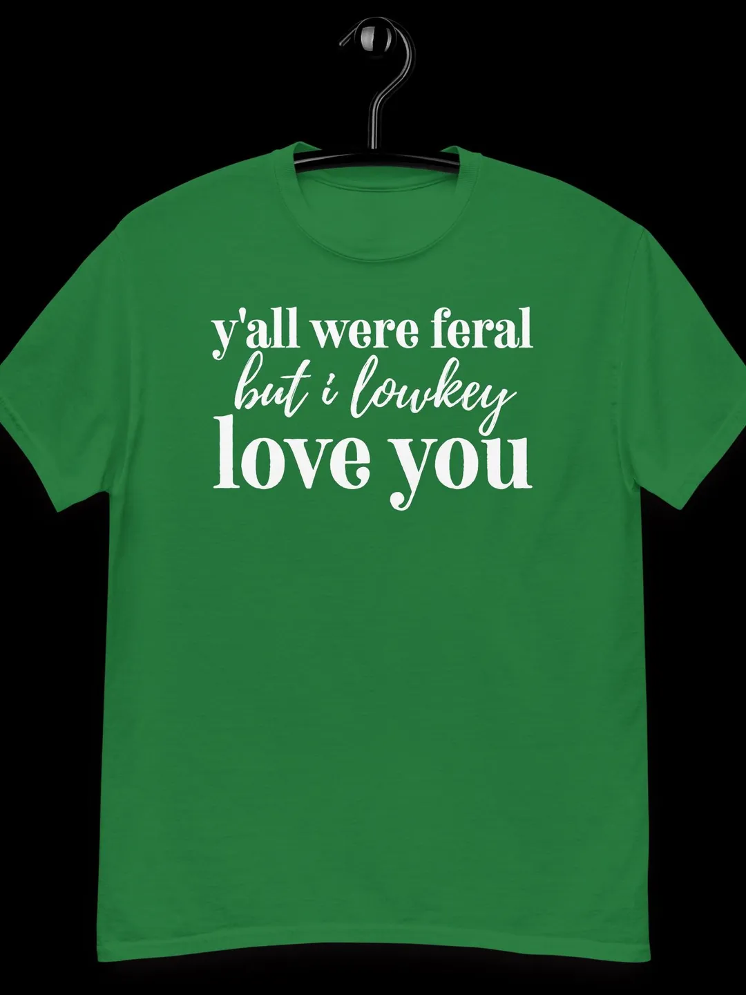 Funny Teacher Shirt - Y'all Were Feral But I Lowkey Love You T-Shirt - Sarcastic End of School Year Gift - Cute Educator Graphic Tee