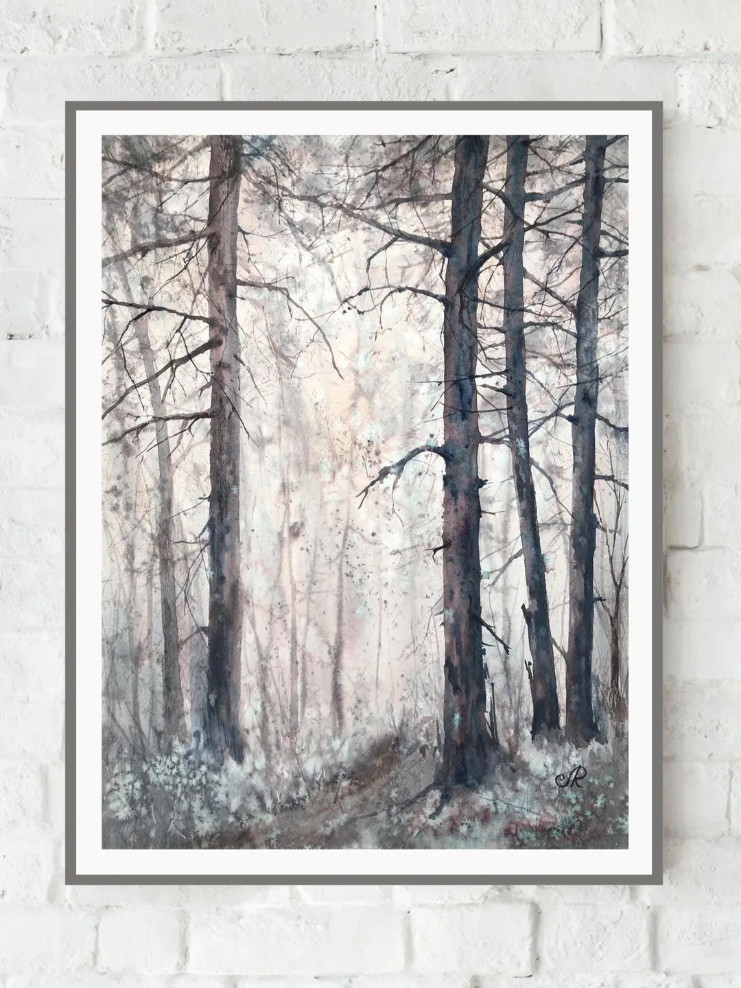 Blooming Apple Painting Trees Original Art Landscape Spring